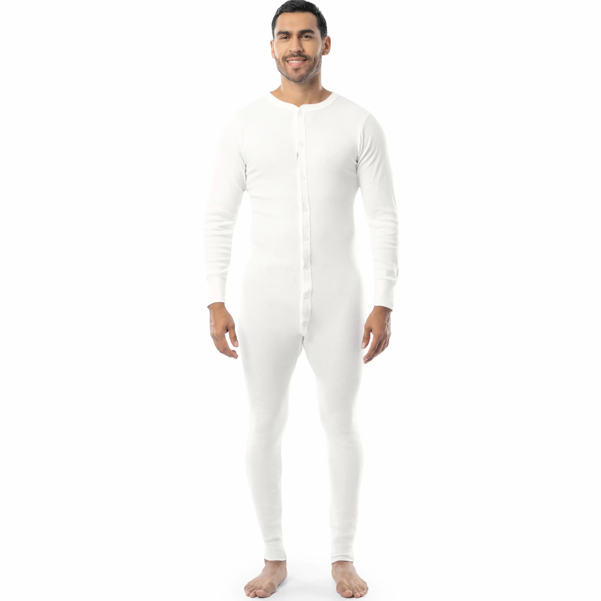 INDERA Bielizna Union Suits Mężczyźni Cotton Rib Knit Union Suit (1 w zestawie)