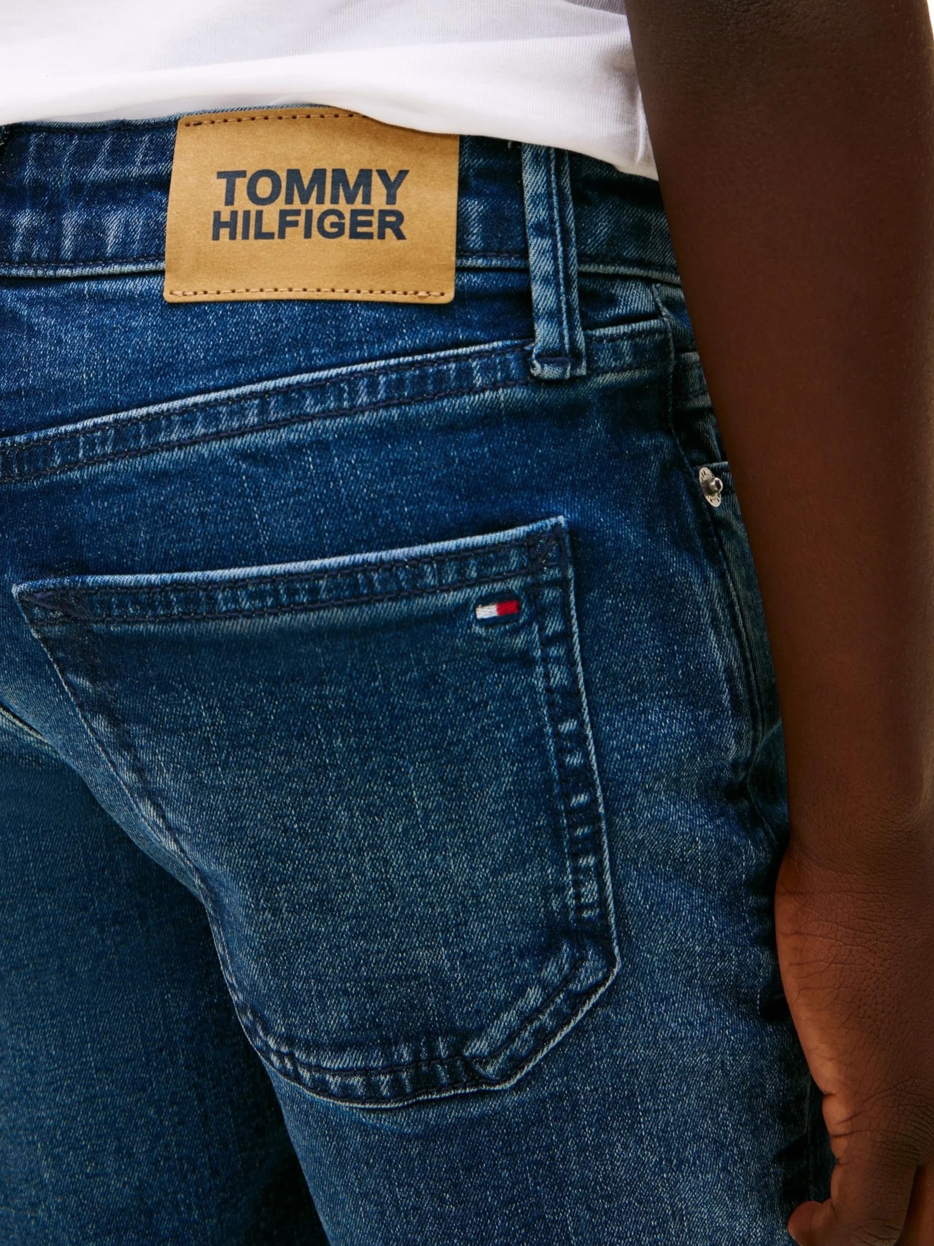 Tommy Hilfiger Straight Dark Jeans Kb0kb10040 - Prosty Chłopcy