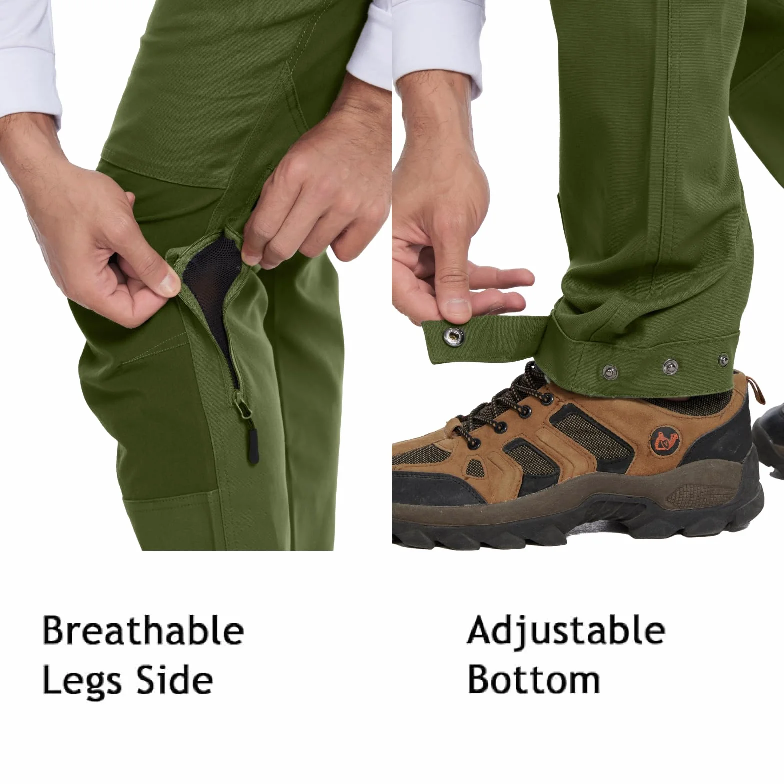 WORK IDEA Damskie spodnie trekkingowe, stretch-Slim Fit, wodoodporne, nadają się do aktywności na świeżym powietrzu