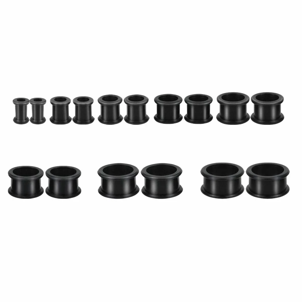 KBNIAN Zestaw do rozciągania uszu, miękkie, silikonowe, tunele do uszu, rozmiar 2 g, 00 g, 0 g, 6 mm, 8 mm, 10 mm, 12 mm, 14 mm, 16 mm, 18 mm, 20 mm, zatyczki do piercingu, przedłużacze uszu dla