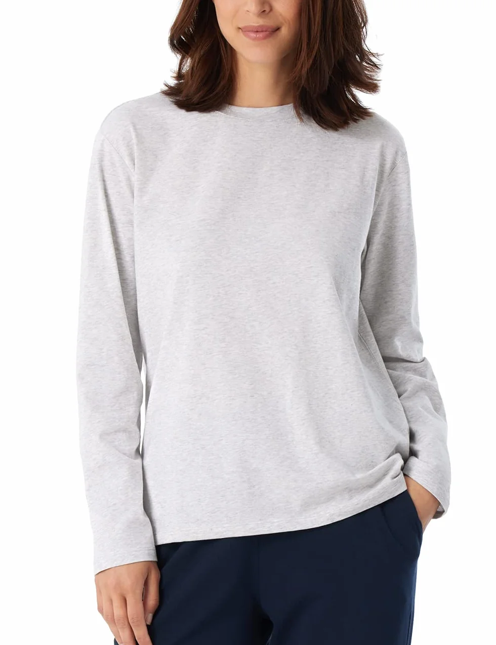 Schiesser Damen Schlafshirt langarm Baumwolle - Mix + Relax