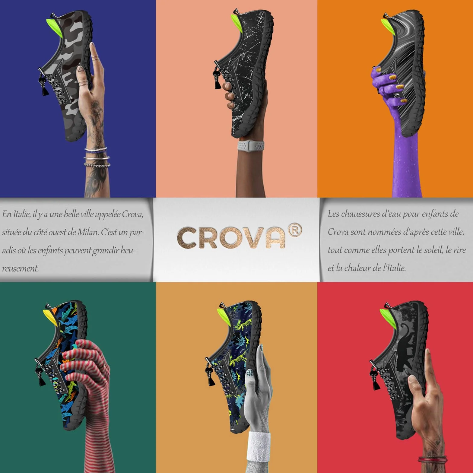 CROVA Dziecięce buty do sportów wodnych, ultralekkie, całkowicie drenażowe, szybkoschnące, do wody, wsuwane, dla chłopców, dziewcząt, maluchów