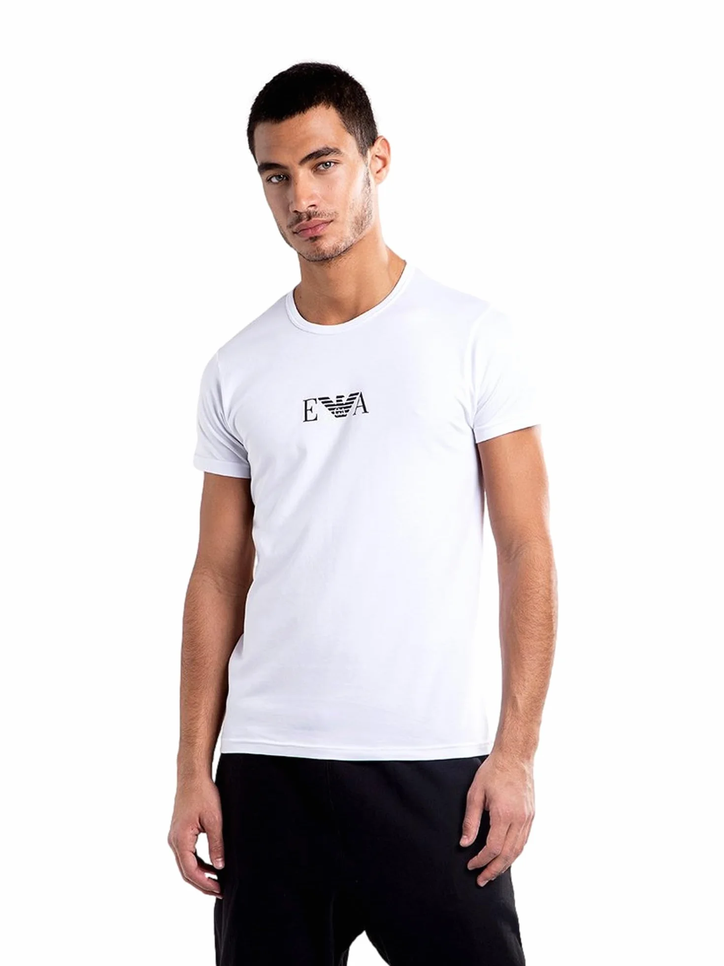 Emporio Armani Mężczyźni Knit Brief B T-Shirt, Biały, S