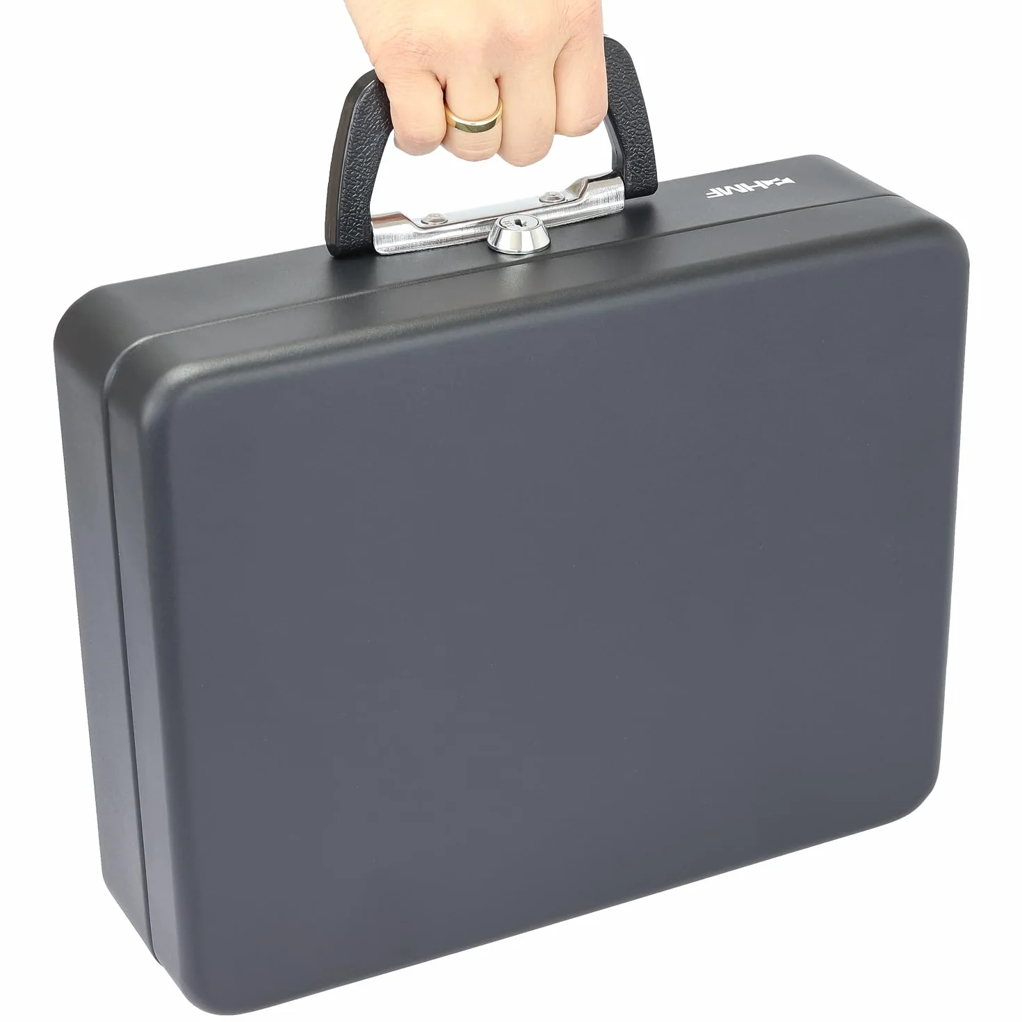 HMF 10016-02 Pudełko na monety z uchwytem, 30 x 24 x 11 cm, czarne