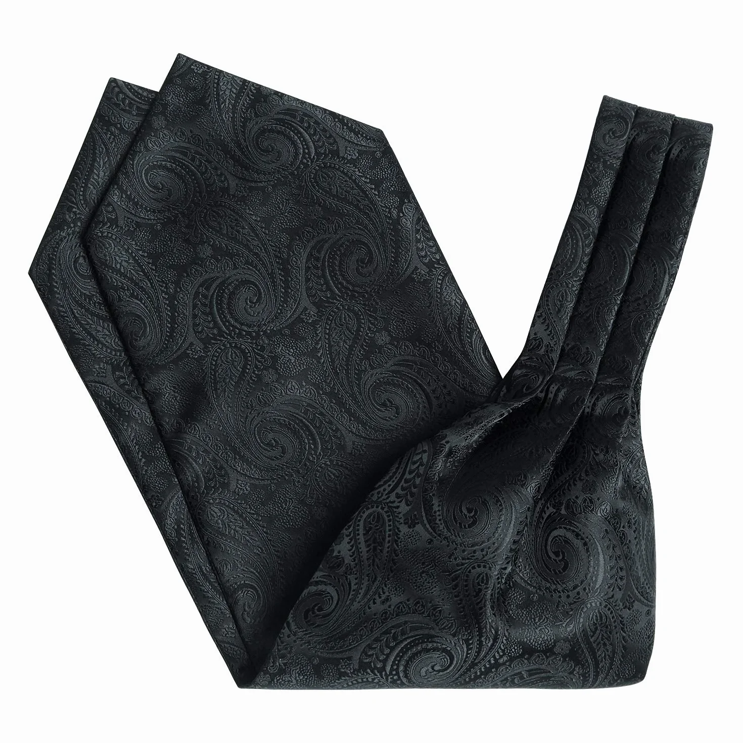 HISDERN Cravat dla mężczyzn paisley kwiatowe krawaty chusteczka żakardowe wesele Ascot krawat i kieszeń kwadratowy zestaw