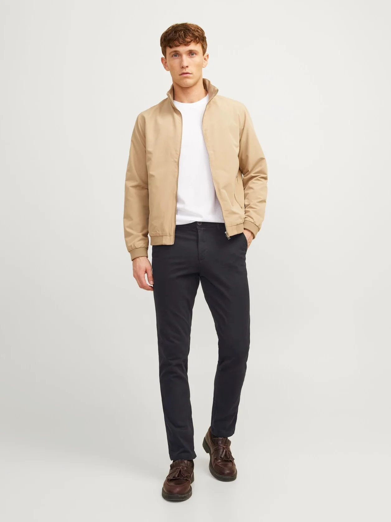 JACK & JONES Jpstmarco Jjbowie Sa Black Noos - Spodnie Mężczyźni