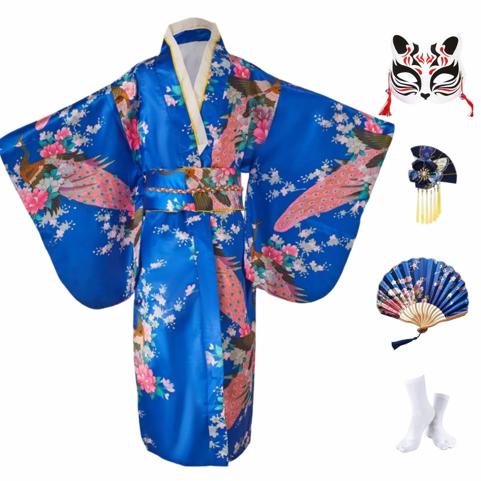 Dzieci Yukata vintage japoński styl - dziewczęca kimono sukienka dziecięca tradycyjna odzież jedwabna tkanina szlafrok odzież ślubna impreza performance sukienka