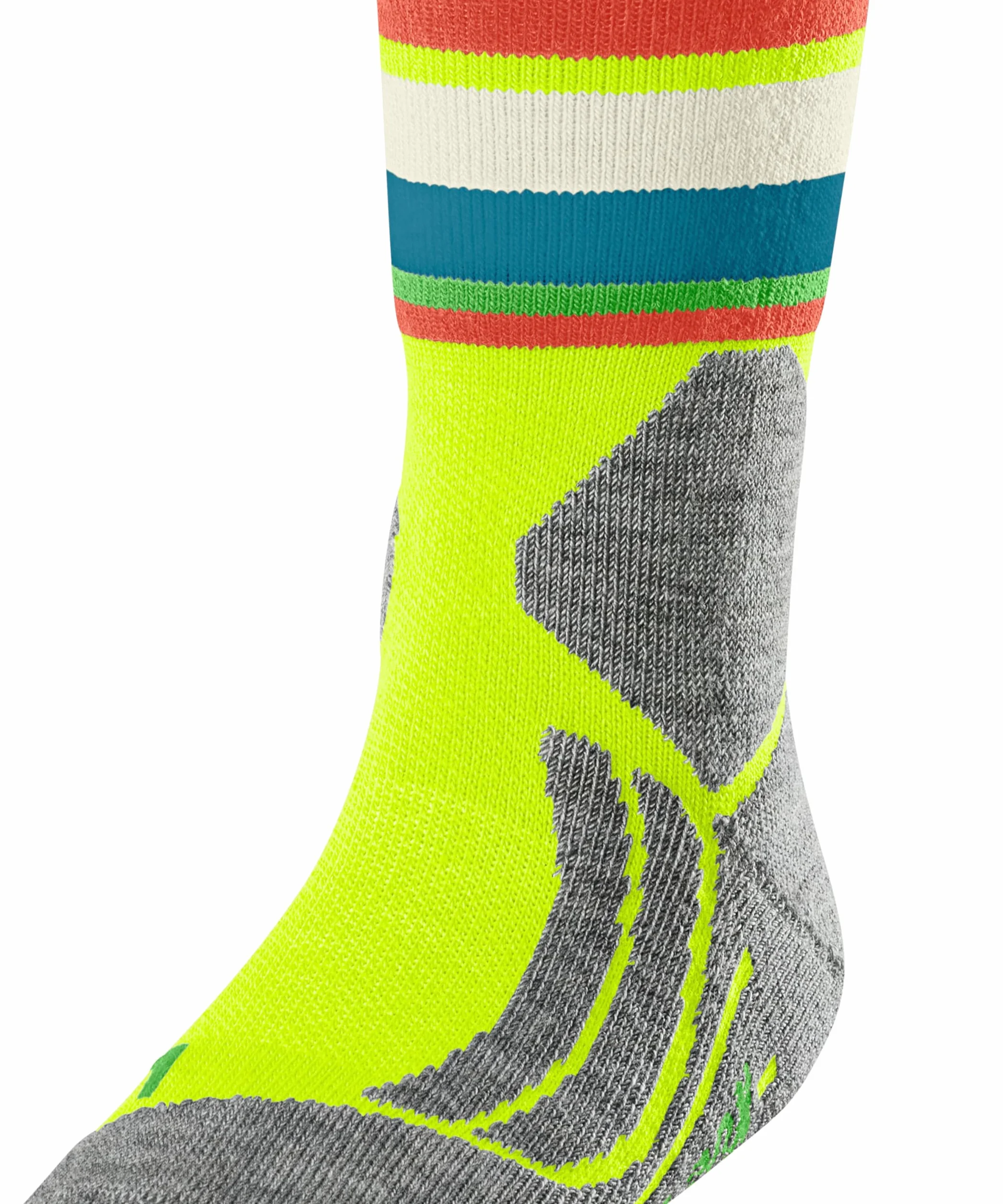 FALKE Unisex dziecięce skarpety narciarskie SK2 Intermediate K Kh wełna materiał funkcyjny ciepły gruby 1 para, żółte Lightning 1690 Trend, 27-30, Żółty Lightning 1690 Trend, 27-30