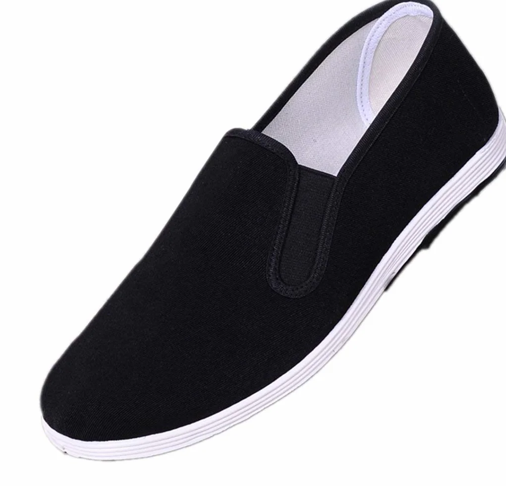 Chińskie Tradycyjne Stare Buty Pekińskie Buty Kung Fu Tai Chi Gumowa Podeszwa Unisex Czarny