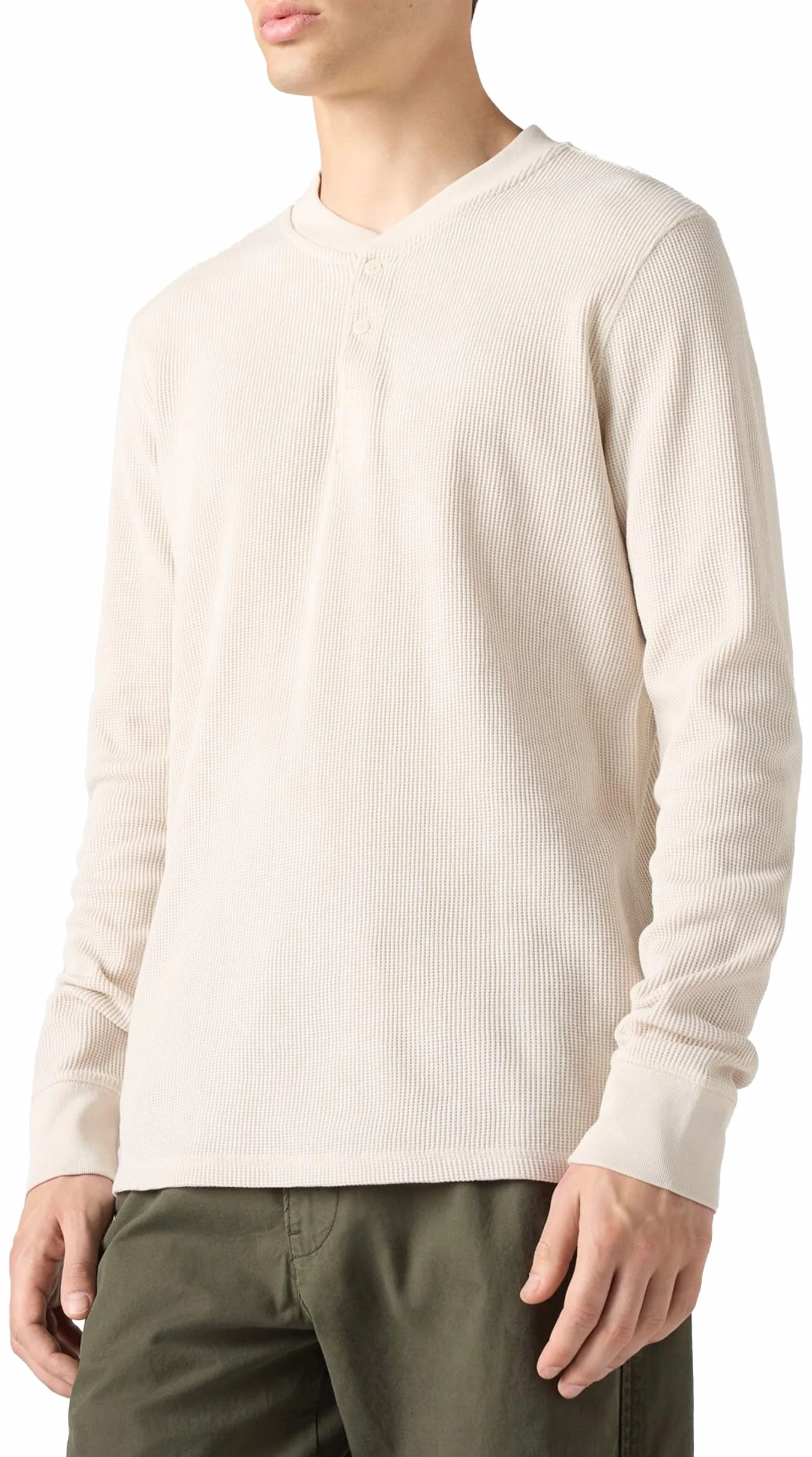 Levi's Mężczyźni Long-Sleeve Thermal 3-Button Henley Shirt, Rainy Day, XL