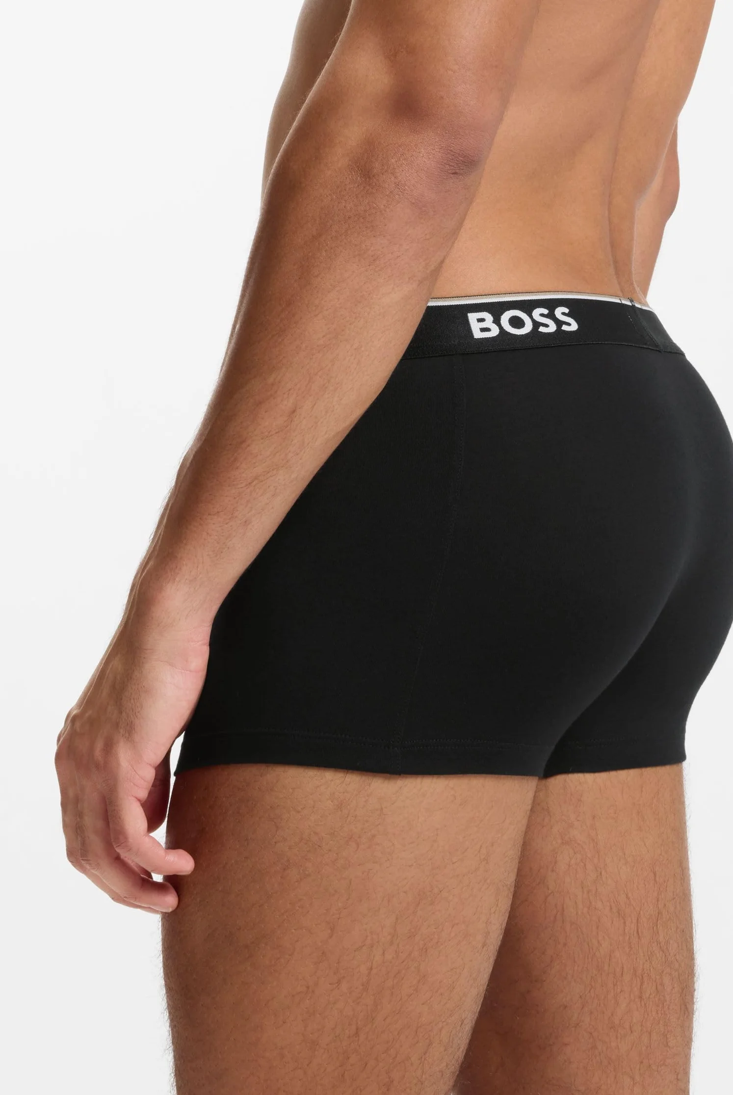 Boss Mężczyźni Power Bokserki, Czarny, L