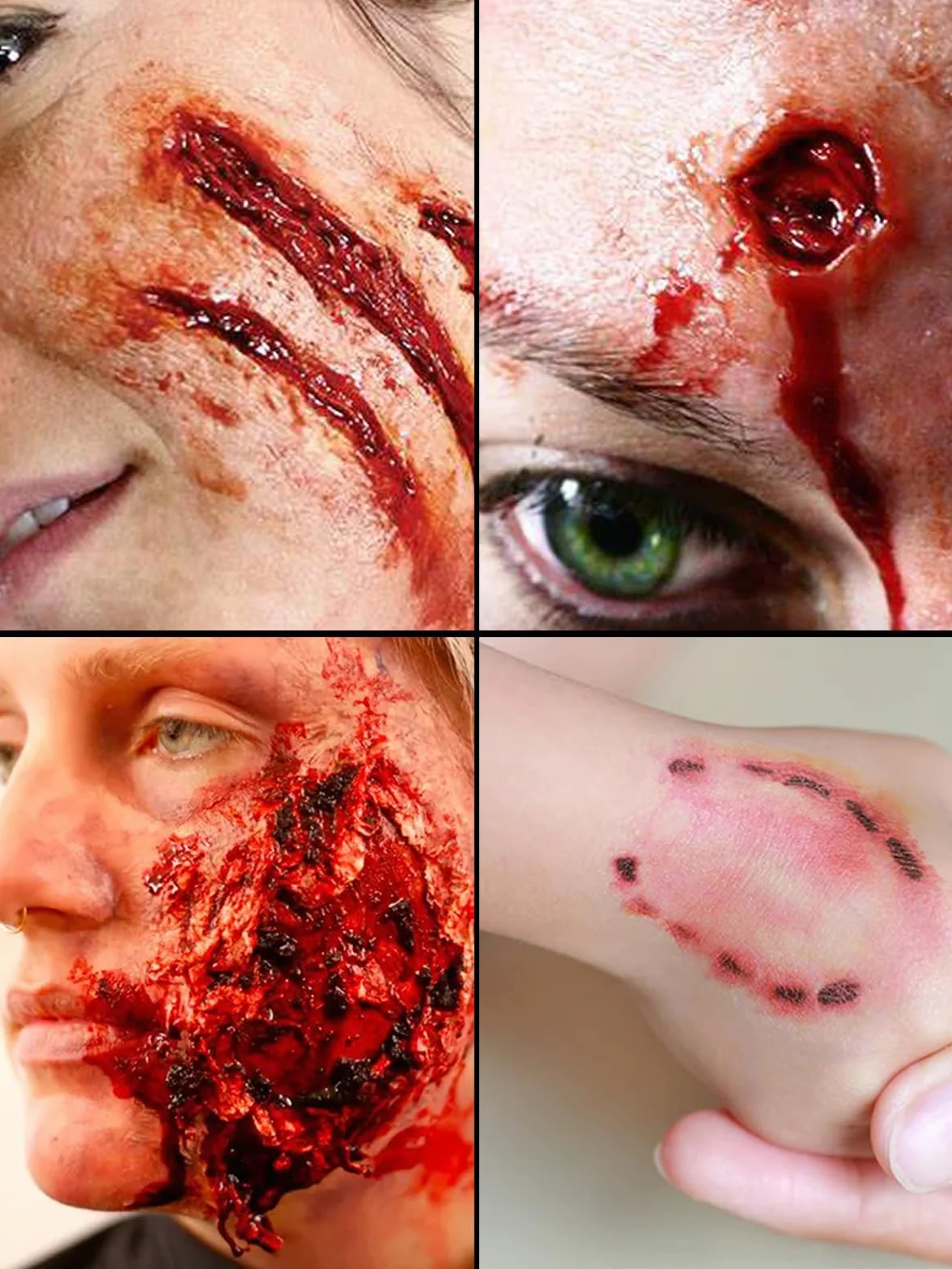 eLander Sztuczna krew z [2 grubymi gąbkami], profesjonalne farby do makijażu, krew filmowa, żel krwisty | strupy | efekt specjalny makijaż na Halloween, karnawał, imprezę