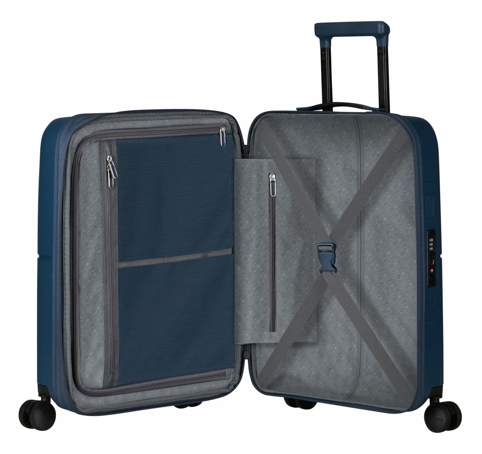 American Tourister Dashpop Disney - Bagaz Podreczny 55x40x20/23 cm, Rozszerzalna Walizka Kabinowa Twarda na Ryanair & Wiekszosc Linii, 41/47L, Mickey Pop Letters