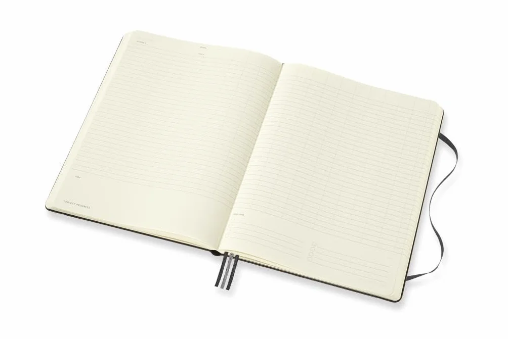 Moleskine - Pro Project Planner, Professional Planner and Notebook for Objectives, Productivity Diary for Projects and Project Management, Hard Cover, Size X-Large 19 x 25 cm, Colour Black, 288 Pages