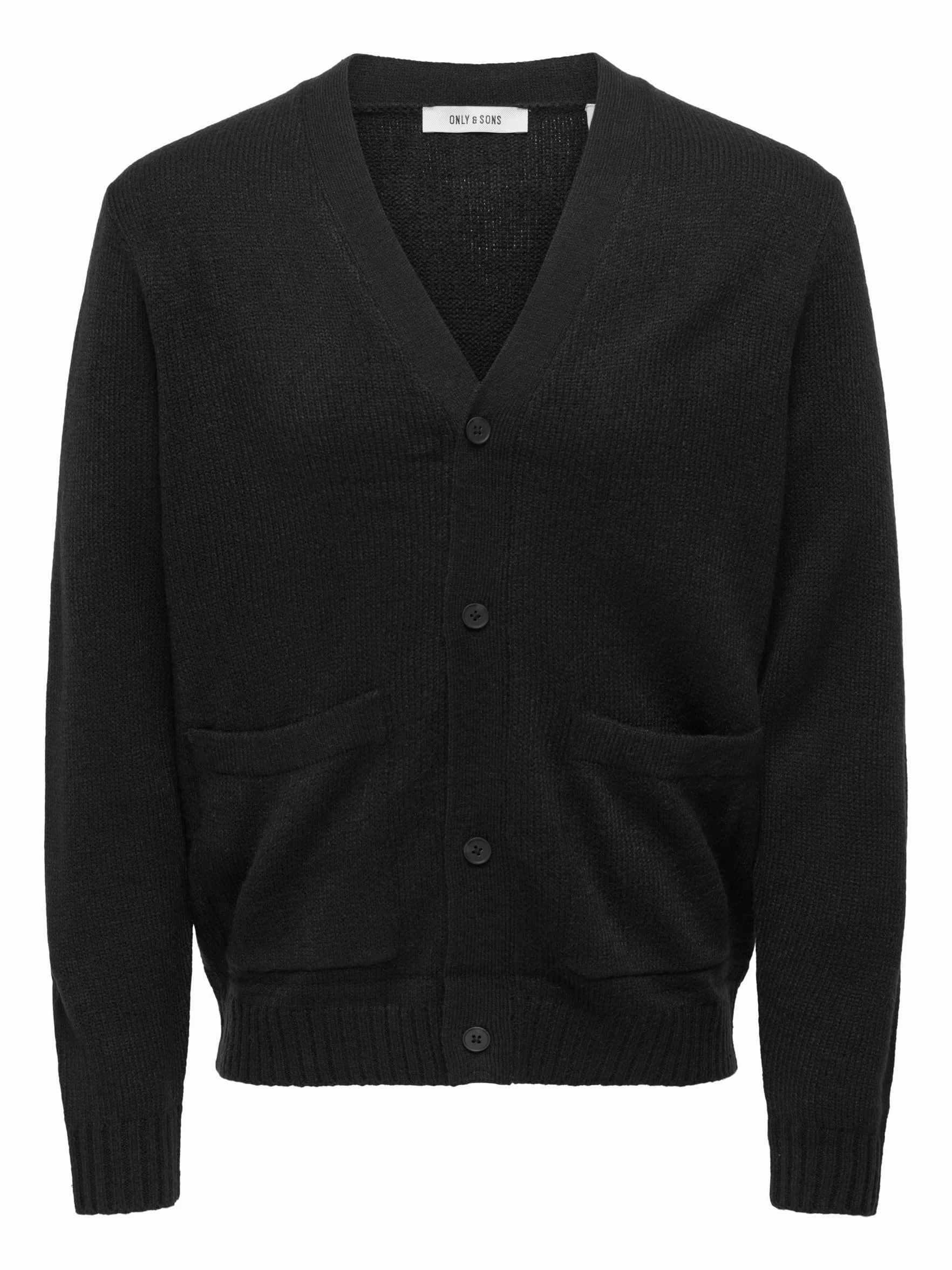 Only & Sons Knit Onsmajor RLX dzianinowy kardigan męski, czarny, S