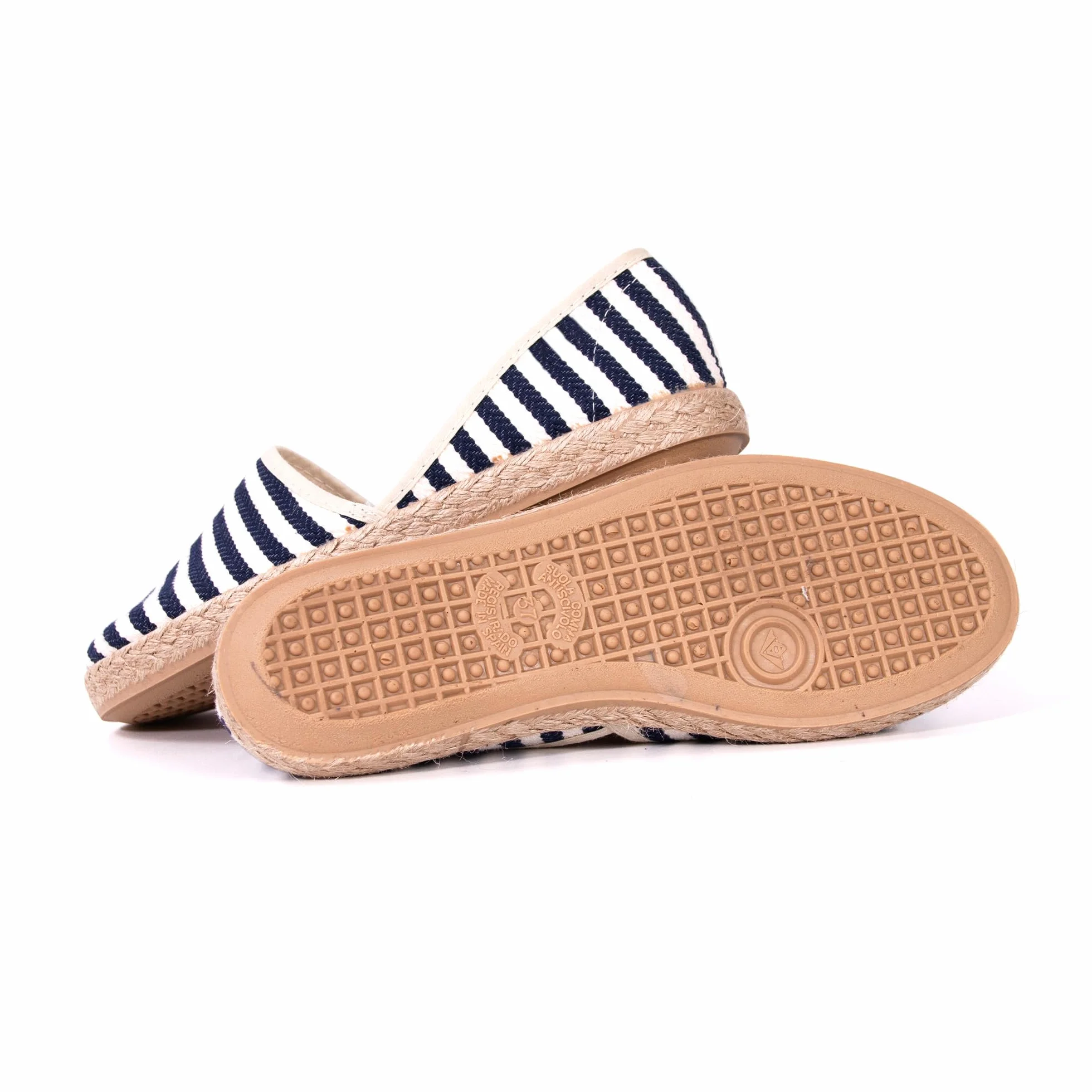 JOMIX Espadryle Damskie Płaskie Wyprodukowano W Hiszpanii Sneakers Damskie Letnie Mokasyny Damskie Z Nadrukiem W Paski