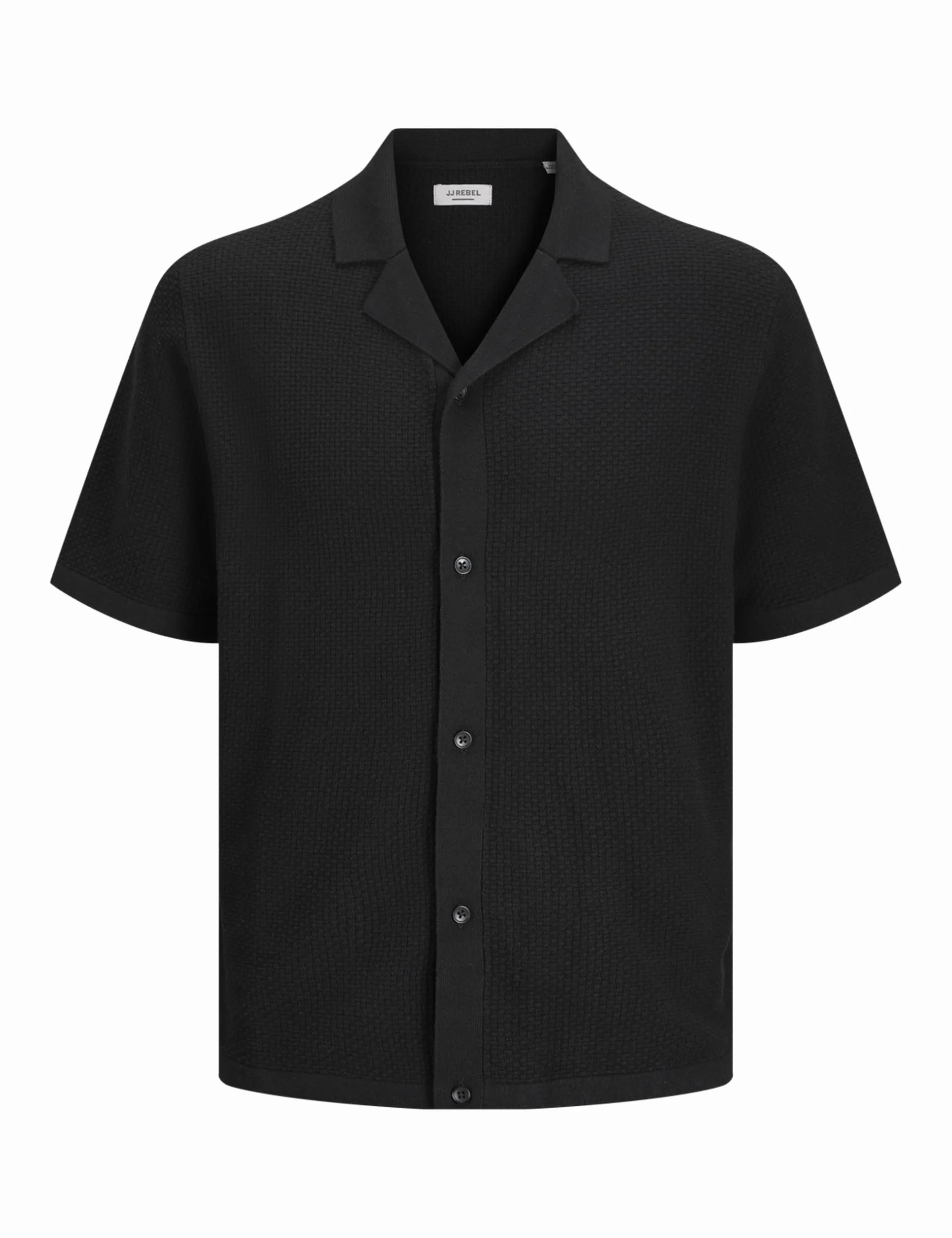 JJ REBEL Jrebwalker Knit Resort SS, czarny, M