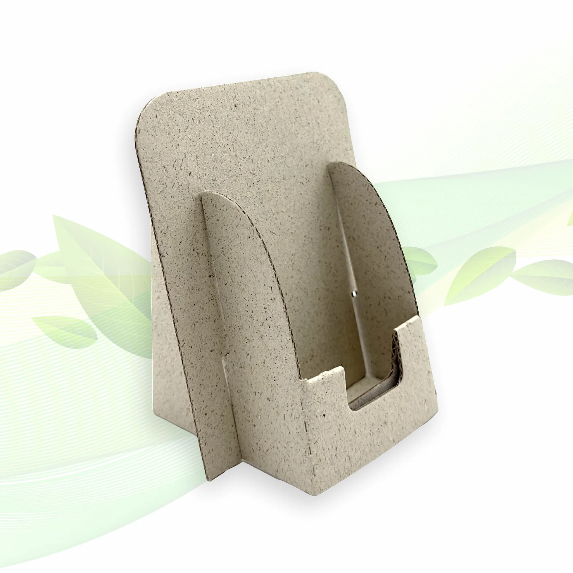 5 składanych, ekologicznych stojaków na wizytówki "Gras Design" na wizytówki 5,5 x 9,0 cm pionowo, uchwyt na wizytówki z kartonu z trawy, do użytku krótko- i średnioterminowego