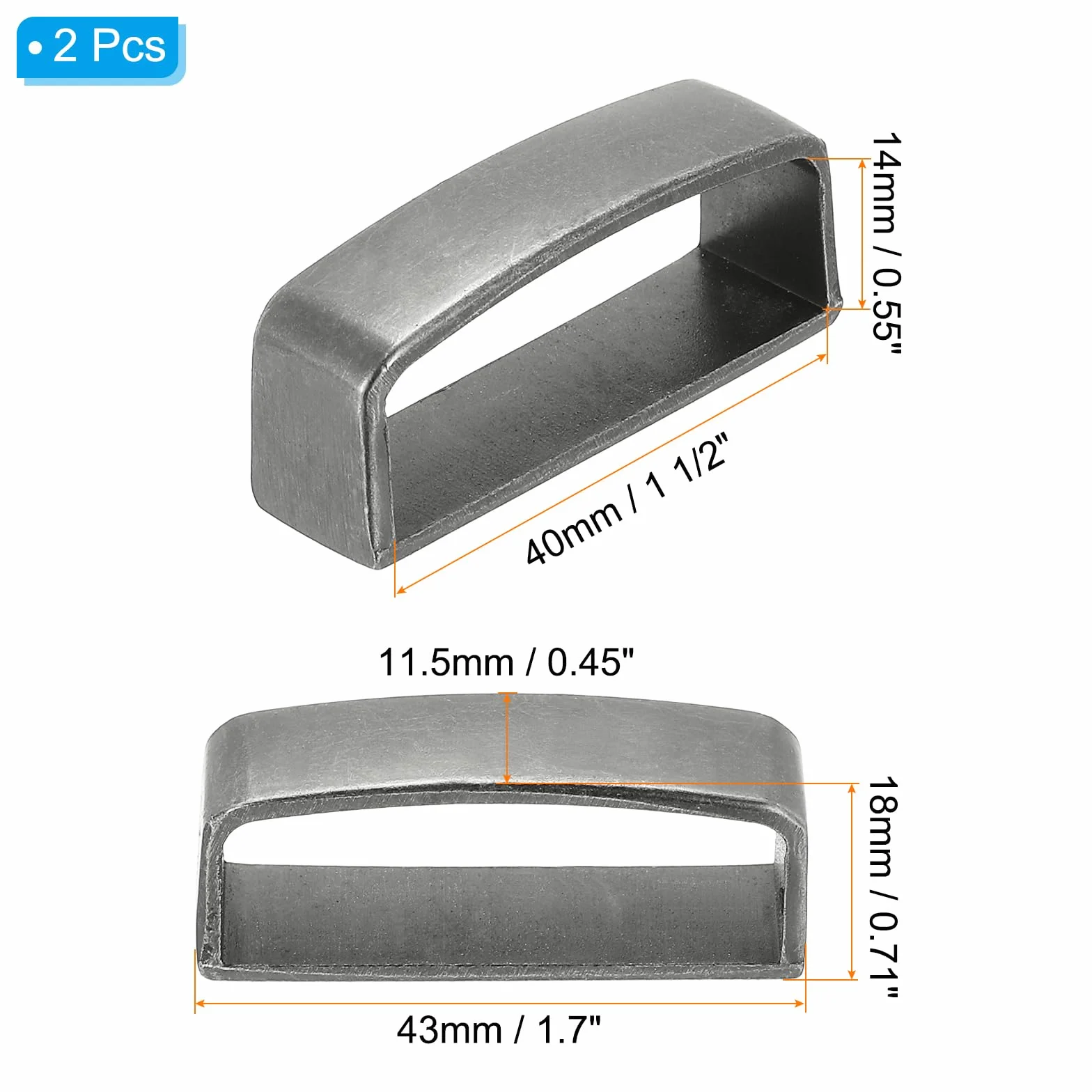 PATIKIL Obręcze do paska, Pierścień do paska ze stopu dla mężczyzn, Klamra do Paska na Rękodzieło DIY, Srebrny szary, 36mm
