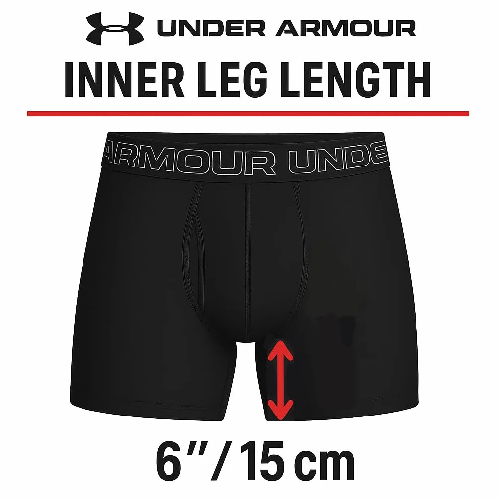 Under Armour Bielizna męska 15 cm Performance Tech Boxerjock - 3-pak, Czarny/szary/moro, M