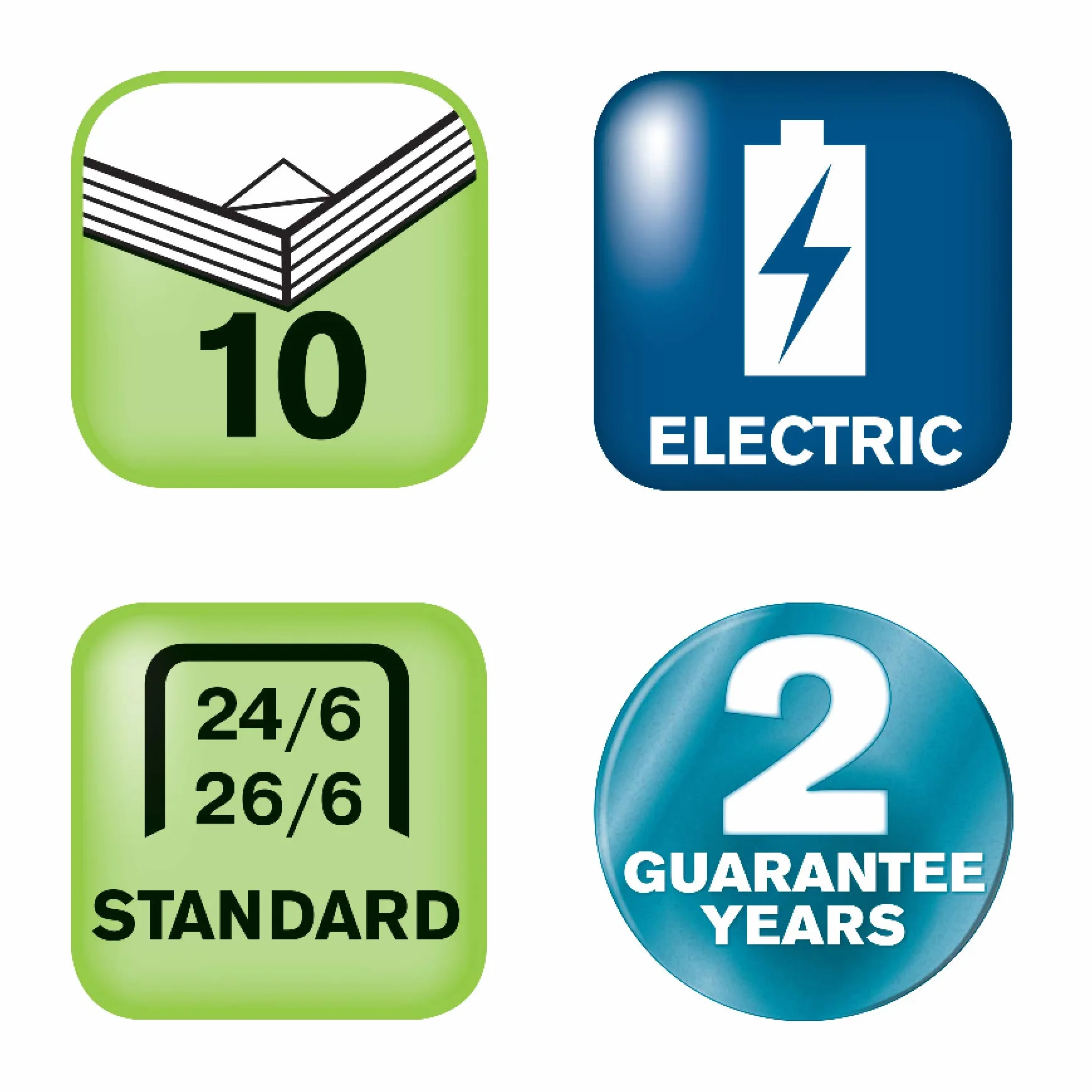 Rapid 5000294 mobilny zszywacz elektryczny (10 arkuszy, metal/tworzywo sztuczne, 100E), czarny