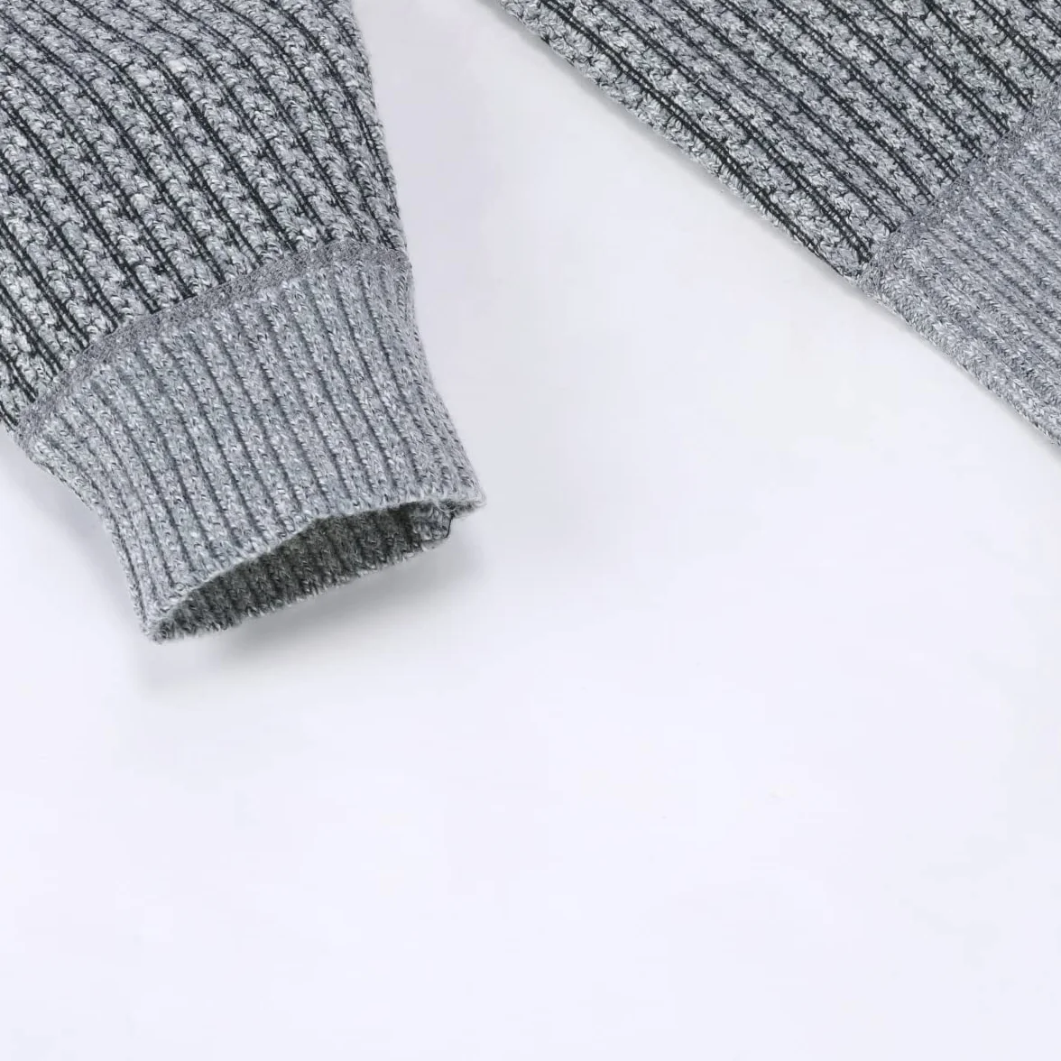 YOUTHUP Męski kardigan z podszewką polarową dzianinowy płaszcz stójka gruby sweter z zamkiem na całej długości zimowa dzianina
