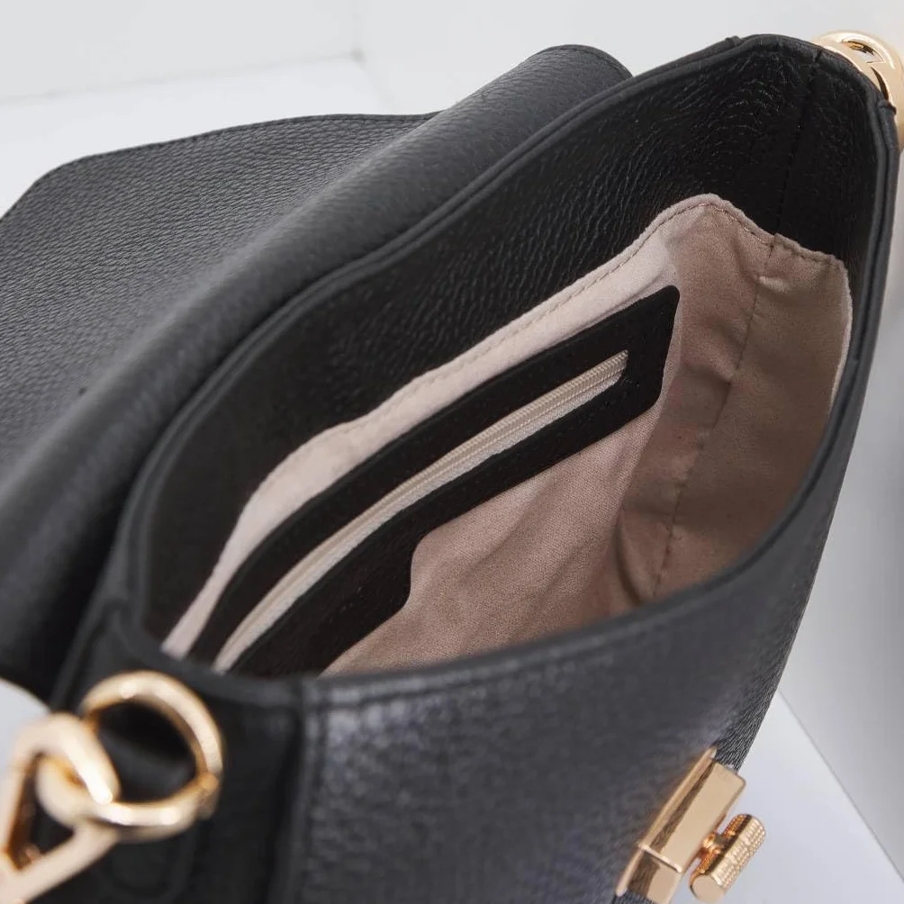 Geox Torebka damska D Flavie Bag, czarny, jeden rozmiar