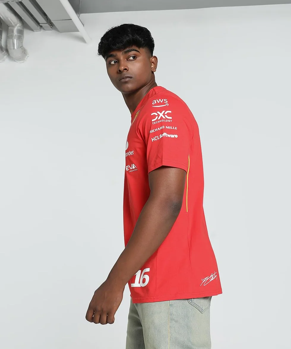 PUMA Koszulka męska Charles Leclerc Scuderia Ferrari 2024 - Czerwona prędkość