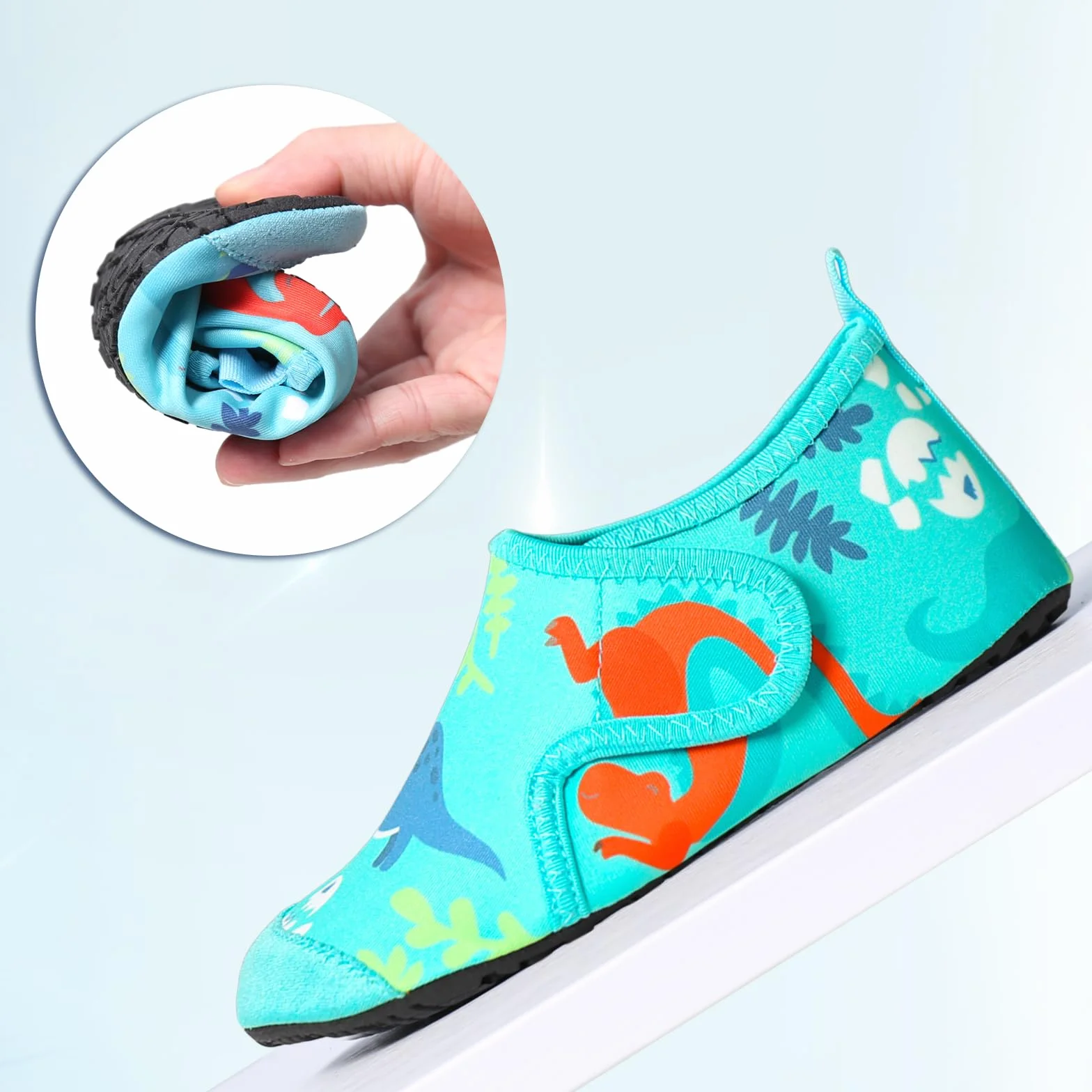 Tolaler Buty do wody dla dzieci, dziewczynek, chłopców, buty plażowe dla dzieci z grubą podeszwą, antypoślizgowe, miękkie i trwałe buty do wody dla dzieci, na basen i do ogrodu