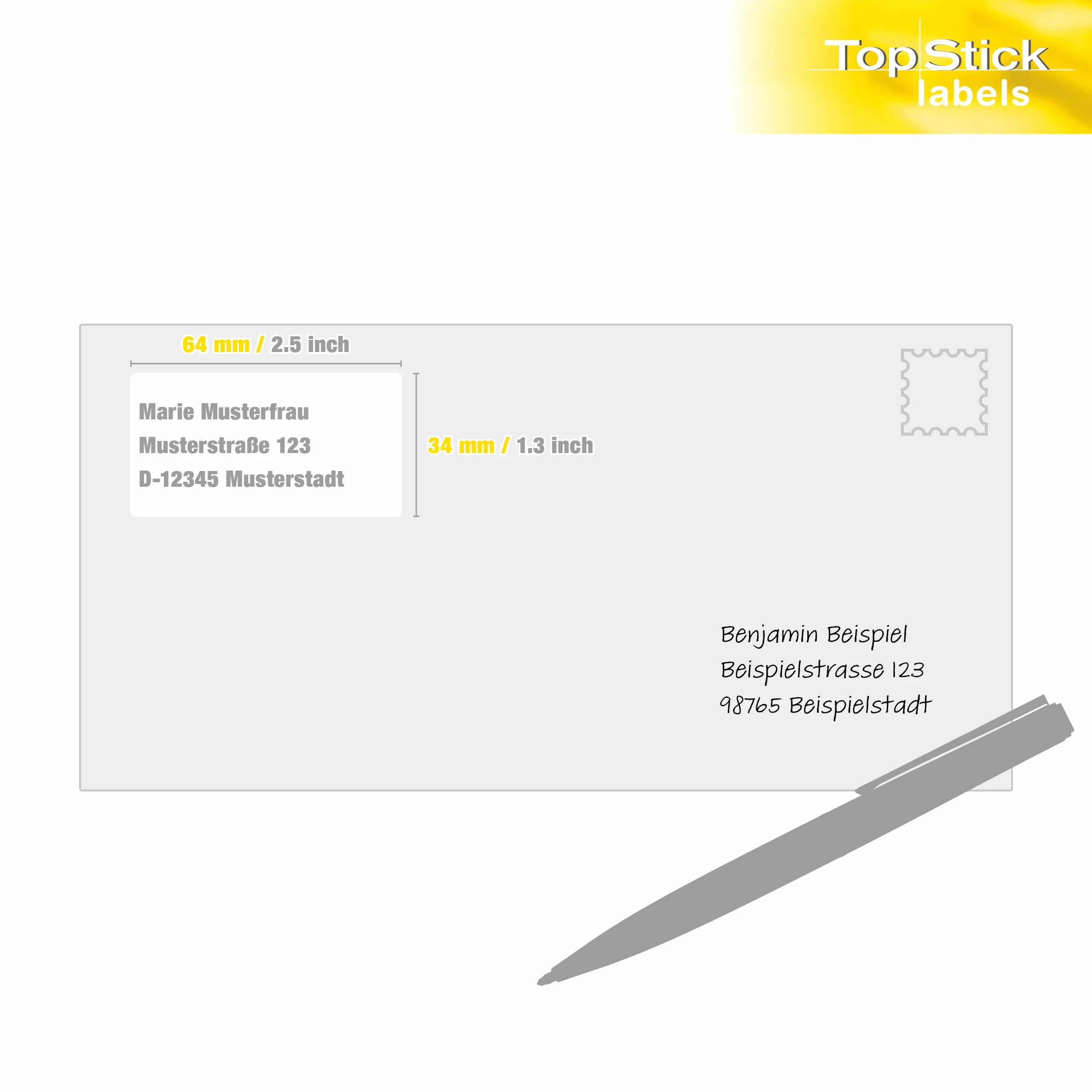 TopStick 8777 Naklejki adresowe DIN A4 (64 x 34 mm, 100 arkuszy, papier, matowy) samoprzylepne, do zadrukowania, trwałe etykiety uniwersalne, 2400 etykiet samoprzylepnych, białe