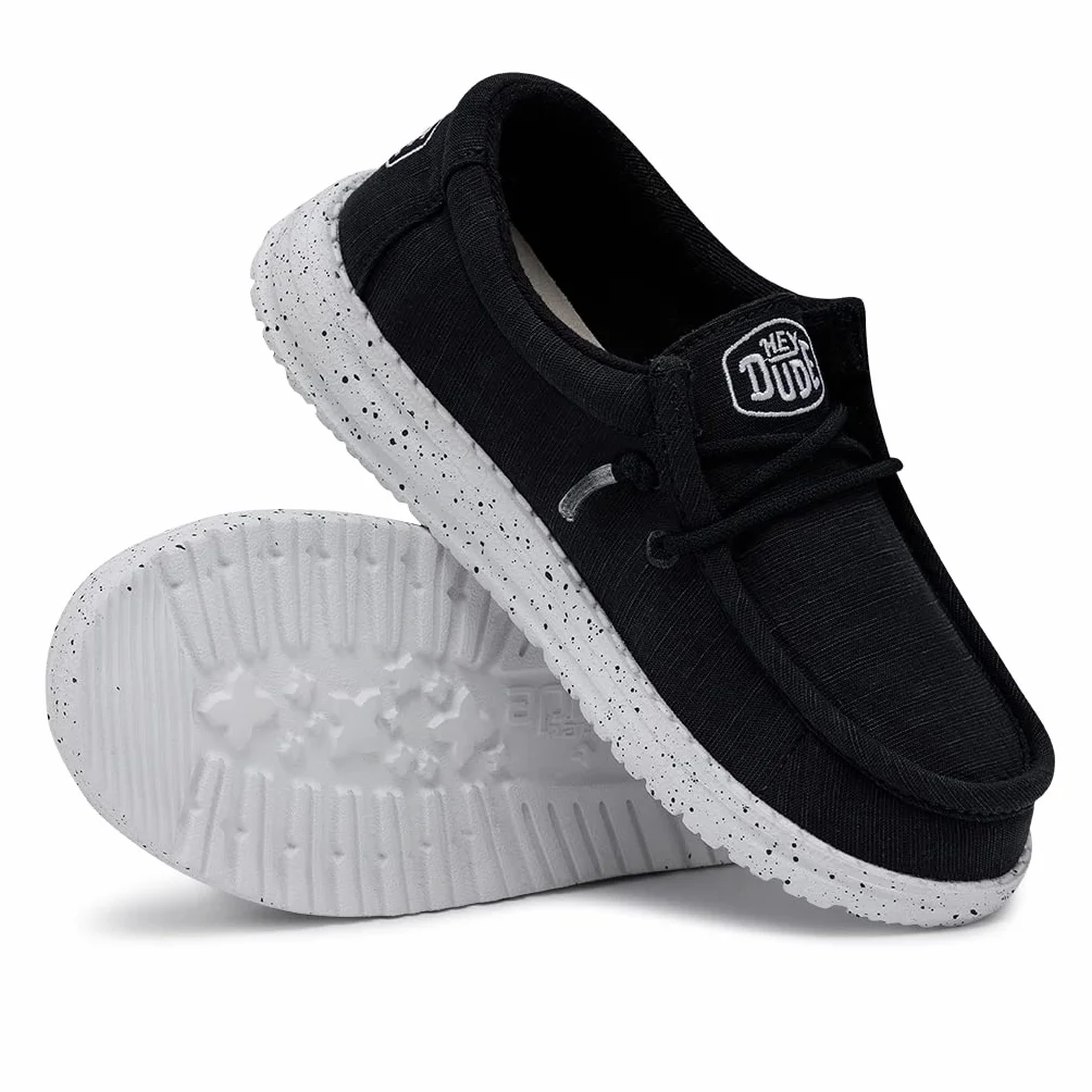 Hey Dude Wally Youth Slub Canvas Moccasin, granatowy, 33 EU, grantowy, 33 EU