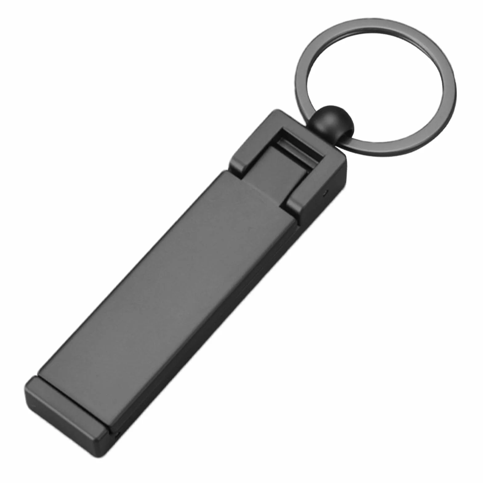 Purse Table Hook - 2.91 Inches Folding Desk Holder for Secure Bag Placement, Space-Saving Function with Smartphone Stand, Keychain Hook for Office & Home Use, Silver Alloy, Portable Carry Accessory