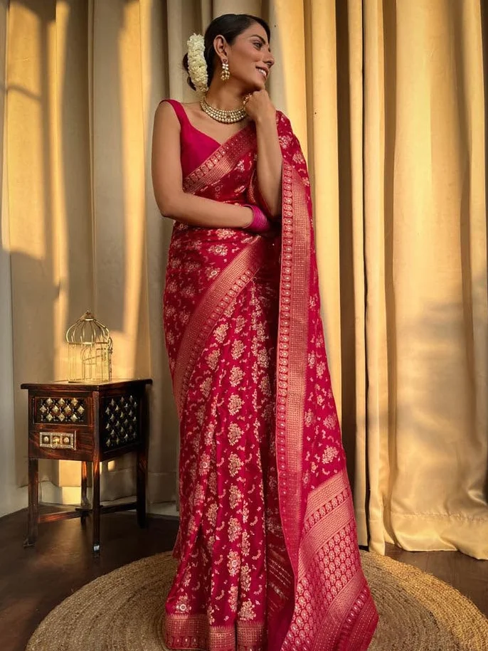 KULIA® Bollywood sari z nieszytą bluzką etniczna ogień tkactwo banarasi żakardowe niebieskie kanjivaram sari indyjska odzież imprezowa prezenty ślubne