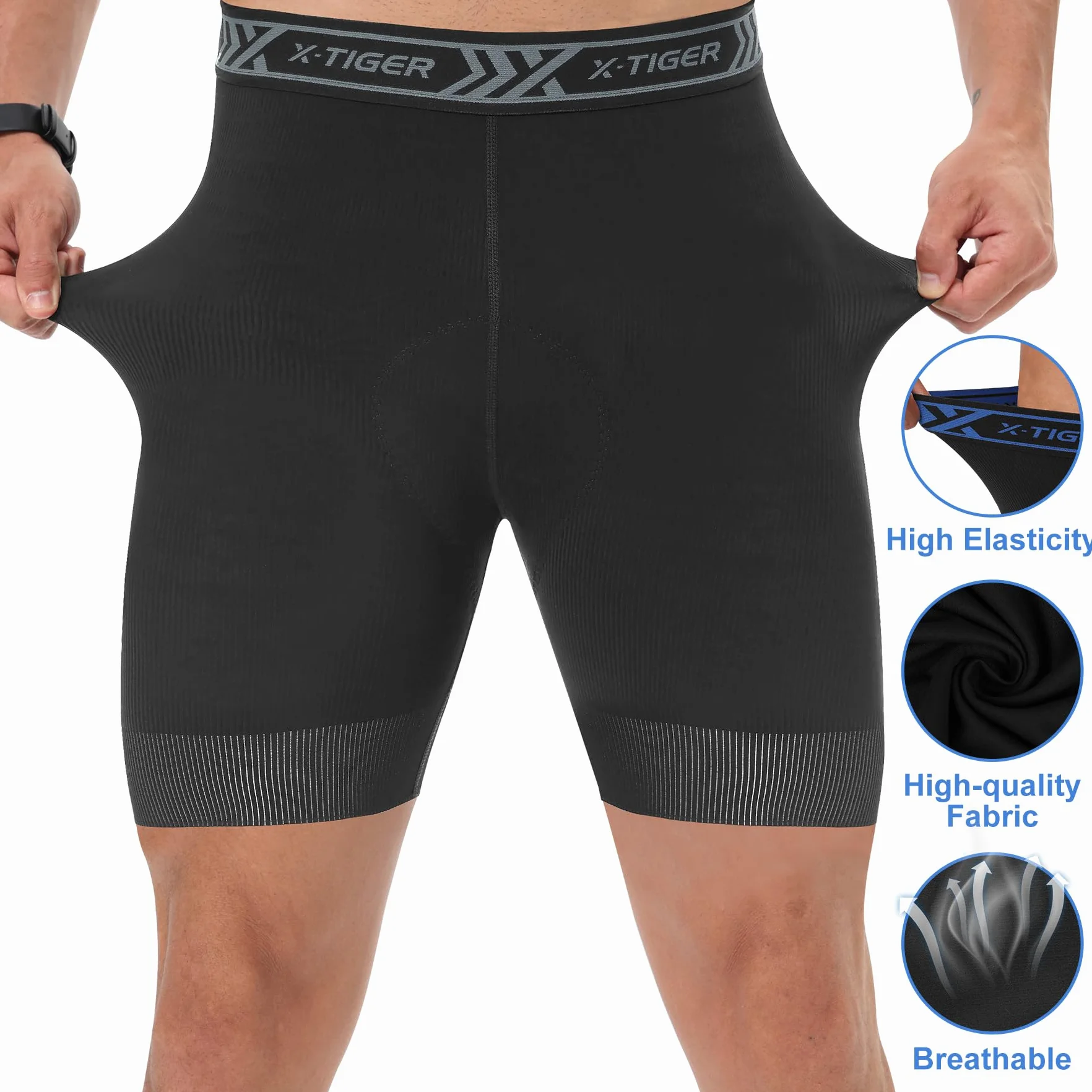 X-TIGER Męskie spodnie rowerowe, wyściełane spodenki rowerowe, spodenki rowerowe, spodenki rowerowe MTB Bike krótkie spodnie