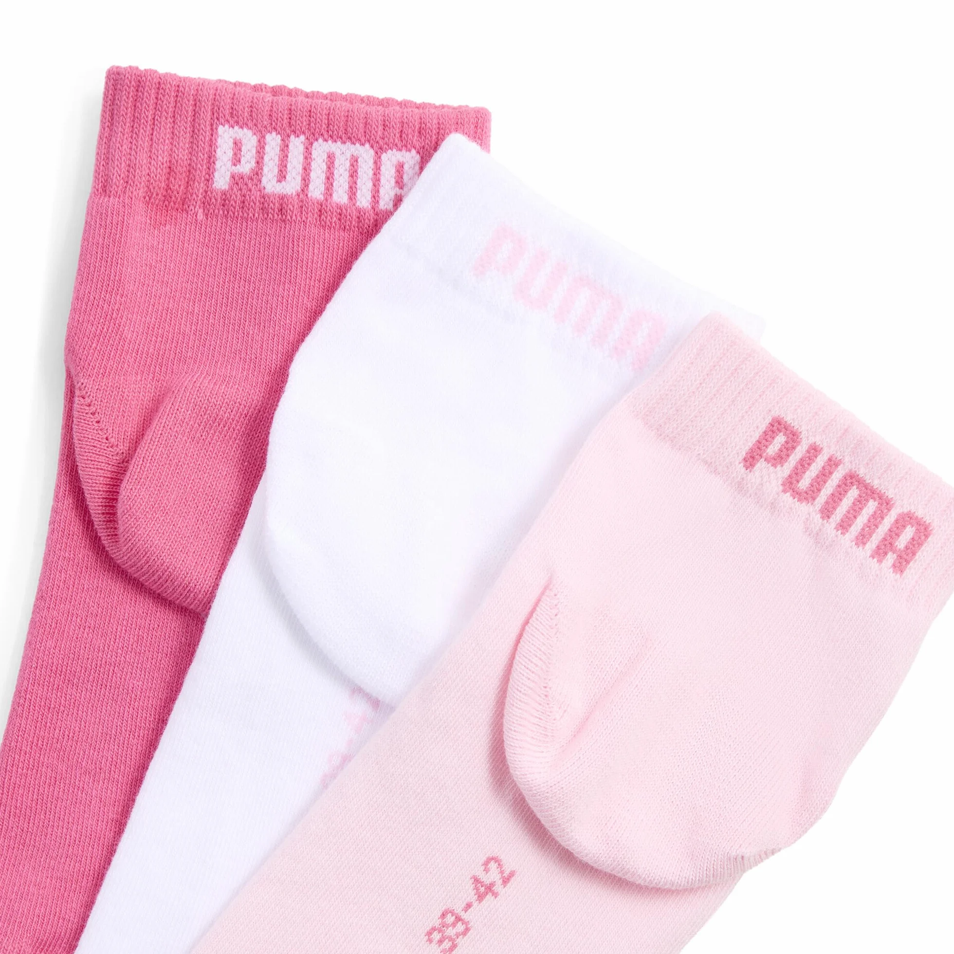 PUMA Unisex Plain Quarter 3-pak, różowy (pink lady), 35-38