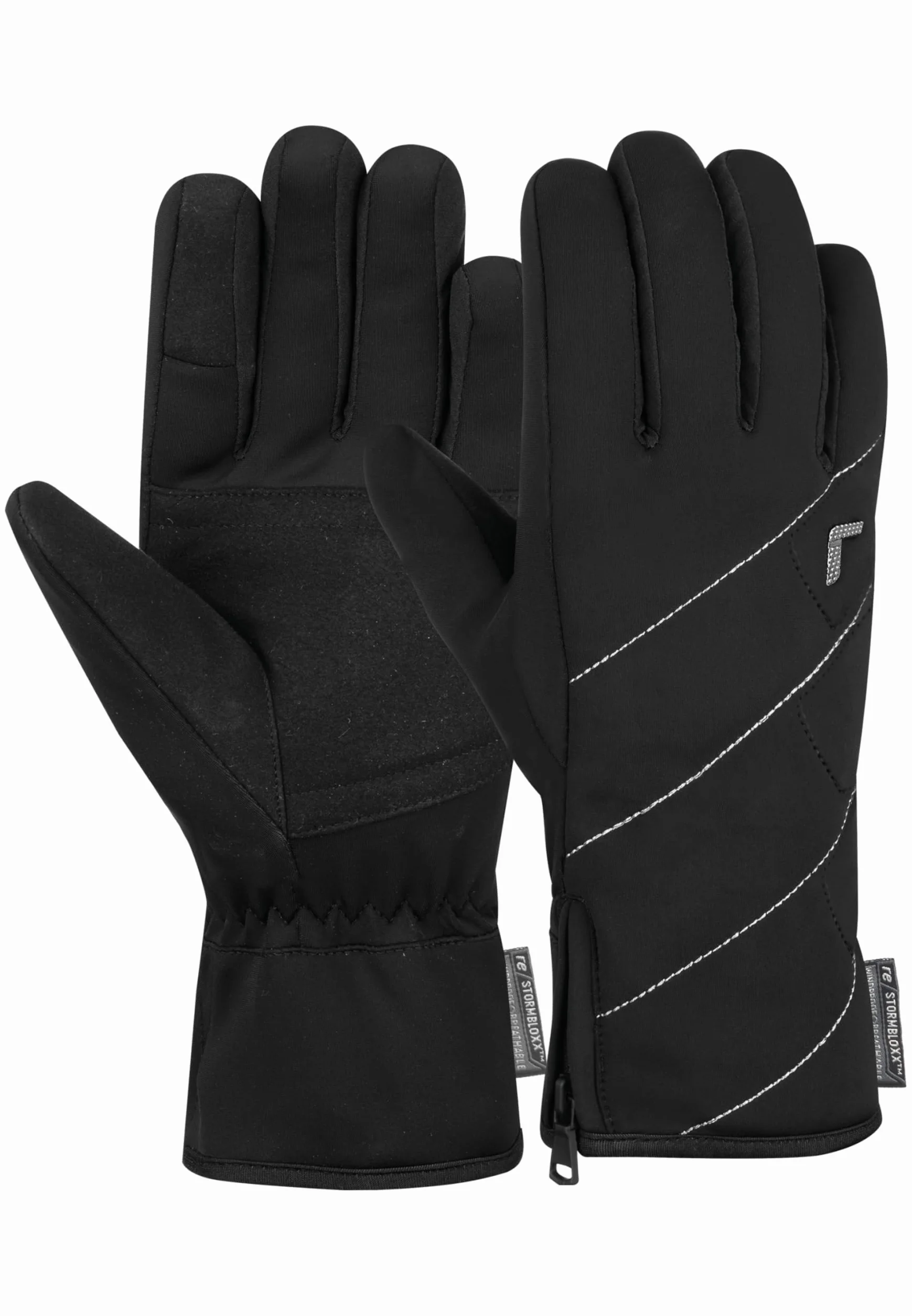 Reusch Loredana Stormbloxx™ Touch-TEC bardzo ciepłe, wiatroszczelne i wodoodporne rękawice wielofunkcyjne, rękawice outdoorowe dla kobiet, kompatybilne z ekranem dotykowym, do obsługi telefonu