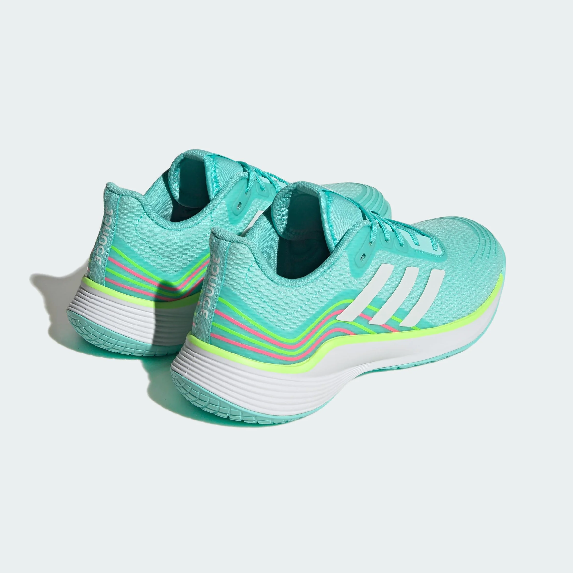 adidas Kobiety Novaflight Volleyball Shoes, Flash Aqua/Cloud White/Lucid Lemon, 42 EU