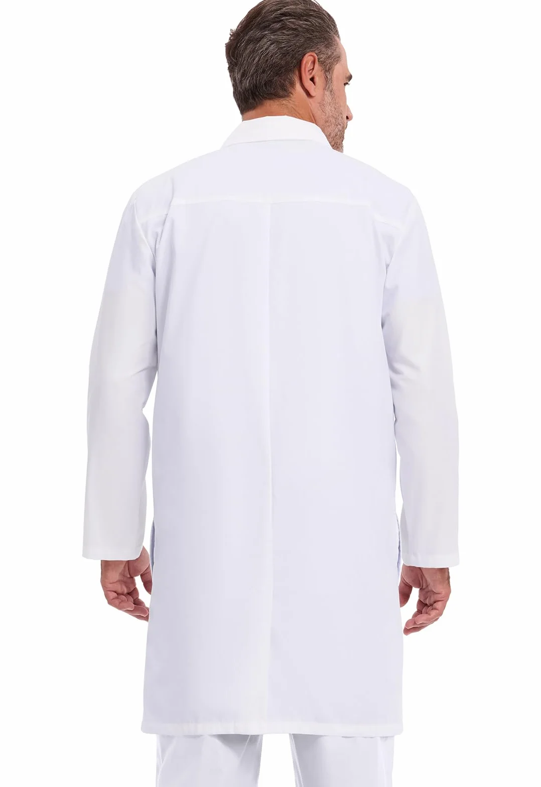 Dickies Fartuch laboratoryjny unisex dla kobiet i mężczyzn, długość 102 cm, zapinany na guziki z przodu, z 3 kieszeniami – model 83403