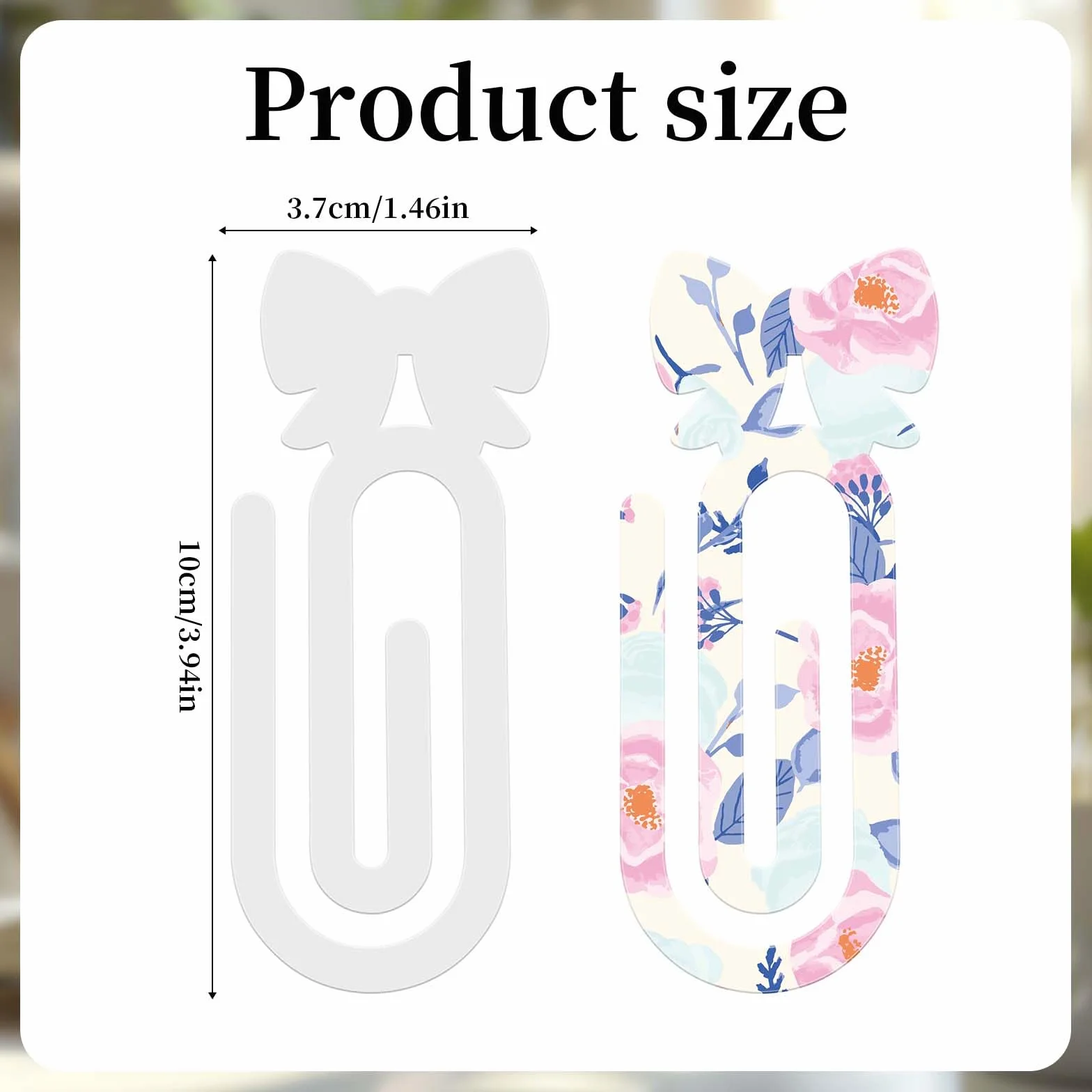 lasuroa 5szt Sublimacyjne Puste Spinacze Biurowe Plastiku, Spinacze Jumbo 10x3,7cm Kokardą do Personalizacji Akcesoria dla Domu Biura & Szkoły