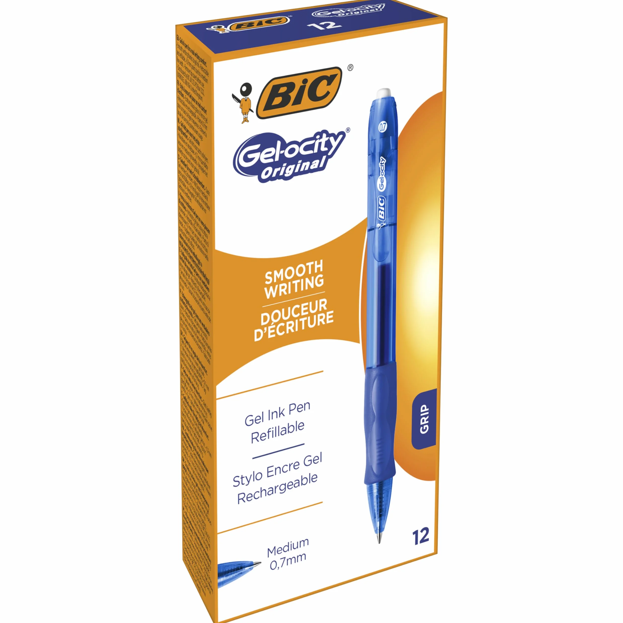 Bic Gel-Ocity 829158 Długopisy Żelowe, Niebieski, 12 sztuk