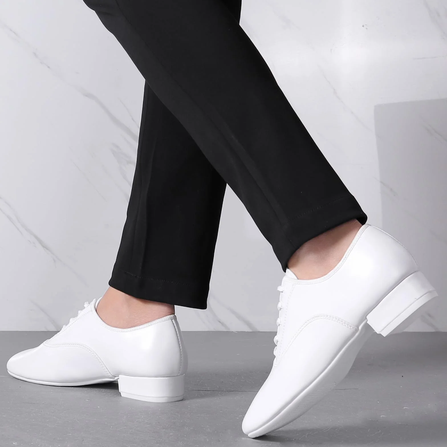 Męskie buty do tańca na niskim obcasie Oxford Latin Modern Ballroom Shoes