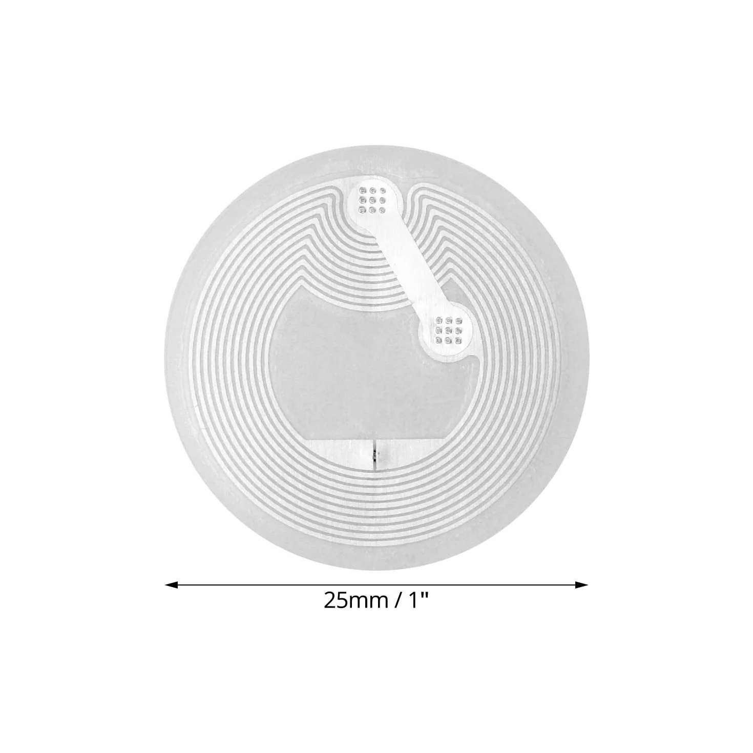 QWORK® 60 szt. naklejek NFC, 25 mm Ntag 213 puste naklejki NFC, kompatybilne z telefonami i urządzeniami NFC