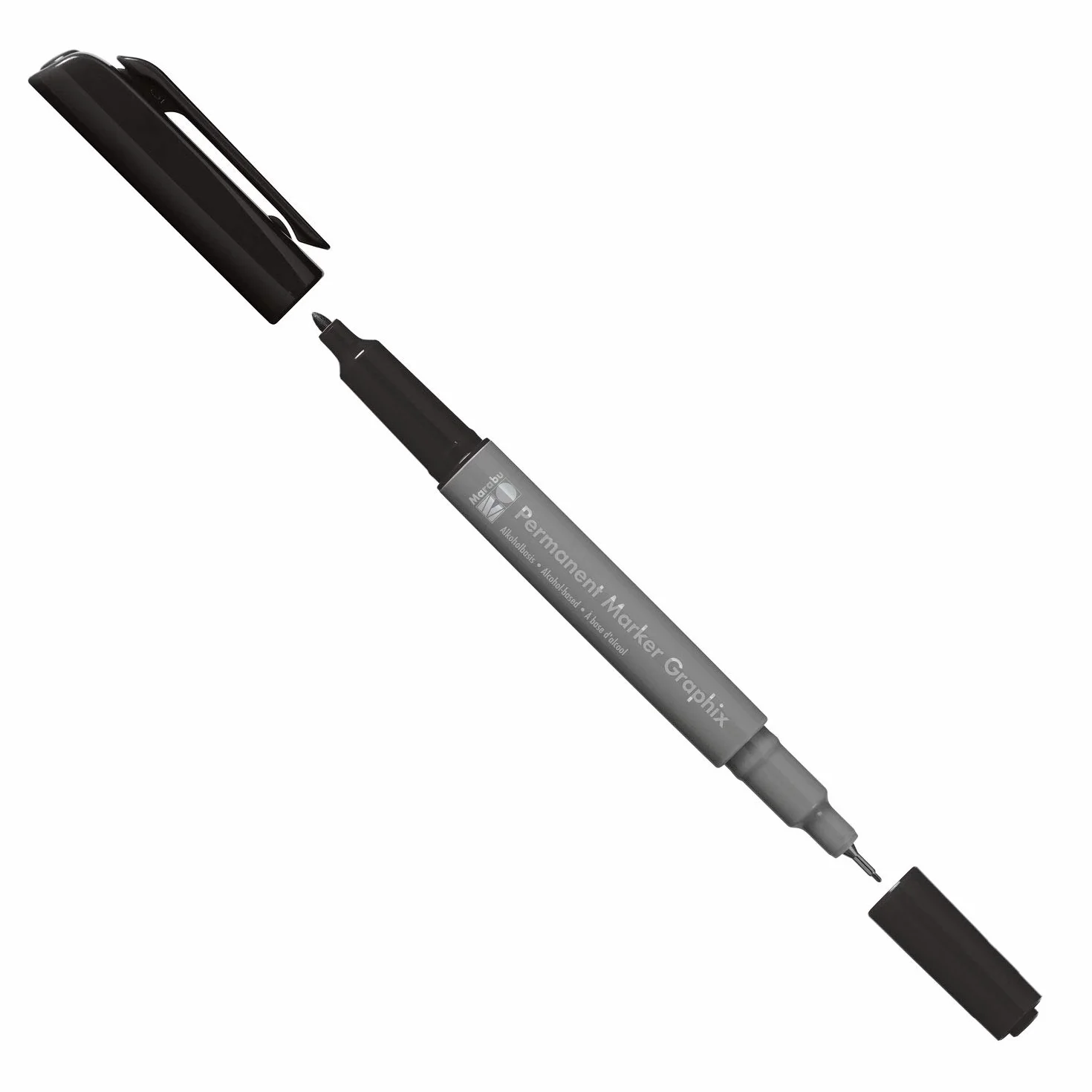 Marabu Graphix Marker Permanentny, Czarny, 2 mm