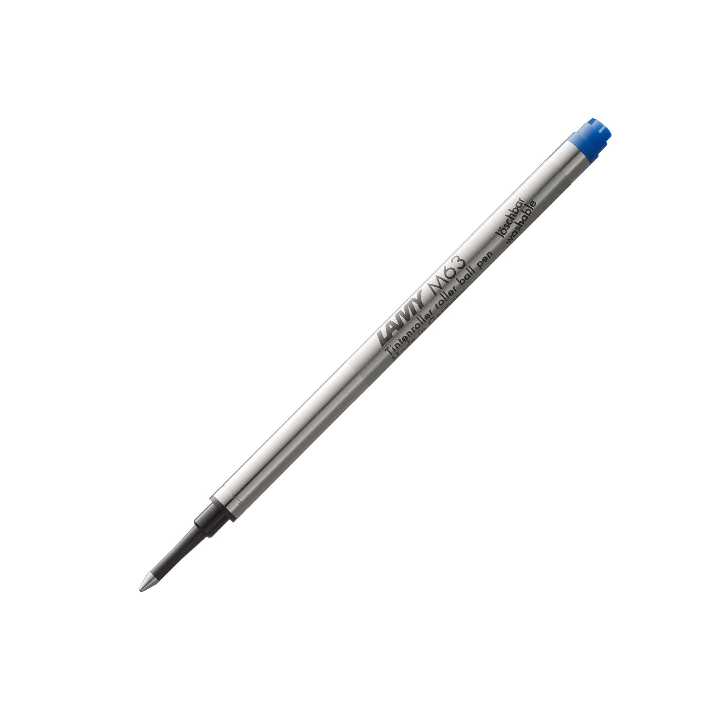 LAMY M 63 wkład 823 – metalowy wkład do pióra kulkowego w kolorze niebieskim (zmywalny) do pióra kulkowego LAMY z nasadką – linia pisania M