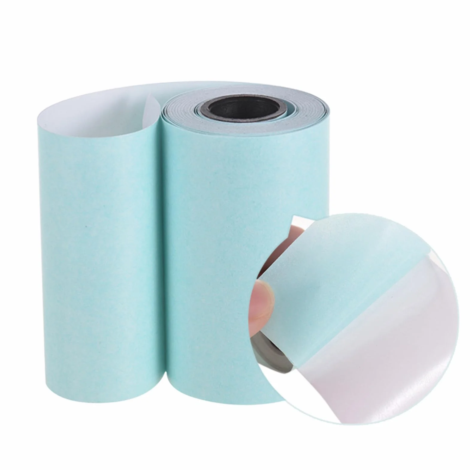 Bisofice Rolka papieru samoprzylepnego do druku, papier termiczny, z naklejką, 57 x 30 mm, do drukarki termicznej A6, do mini drukarki fotograficznej PAPERANG P1 / P2, 3 rolki