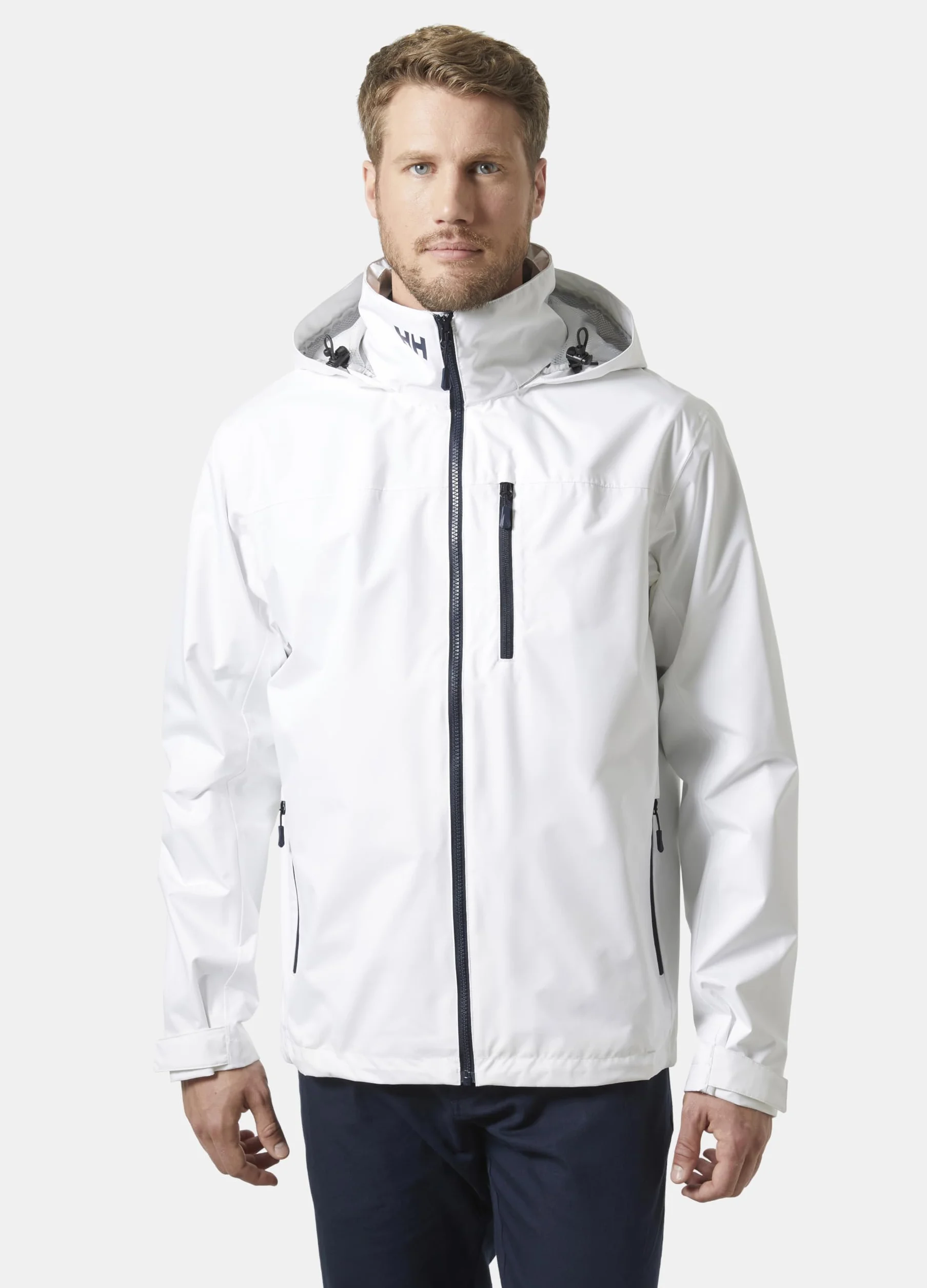 Helly-Hansen Męska kurtka z kapturem Crew 2.0, 001 Biały, XL