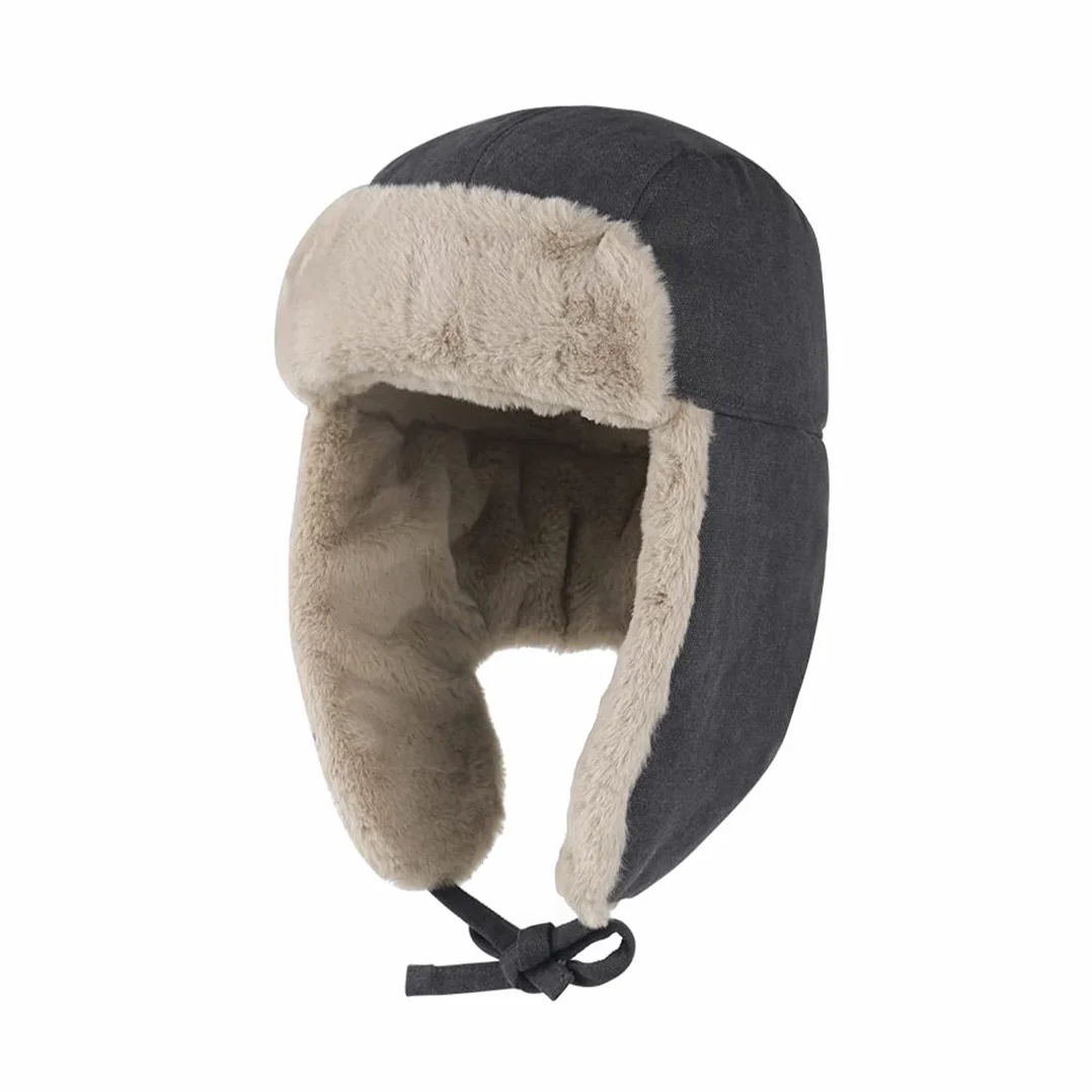 Gisdanchz Czapka zimowa czapka lotnicza Rosjanie czapka Ushanka Chapka wiatroszczelna czapka z nausznikami, czarny, 54-56