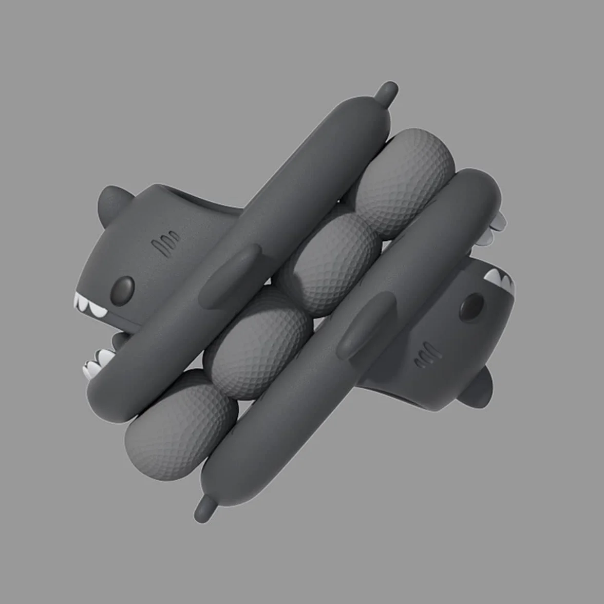 ChayChax Cloud Shark Antypoślizgowe klapki z otwartym noskiem, wygodne, z amortyzującą grubą podeszwą, kreskówkowy wzór, pod prysznic, do domu i na zewnątrz, dla chłopców/dziewcząt