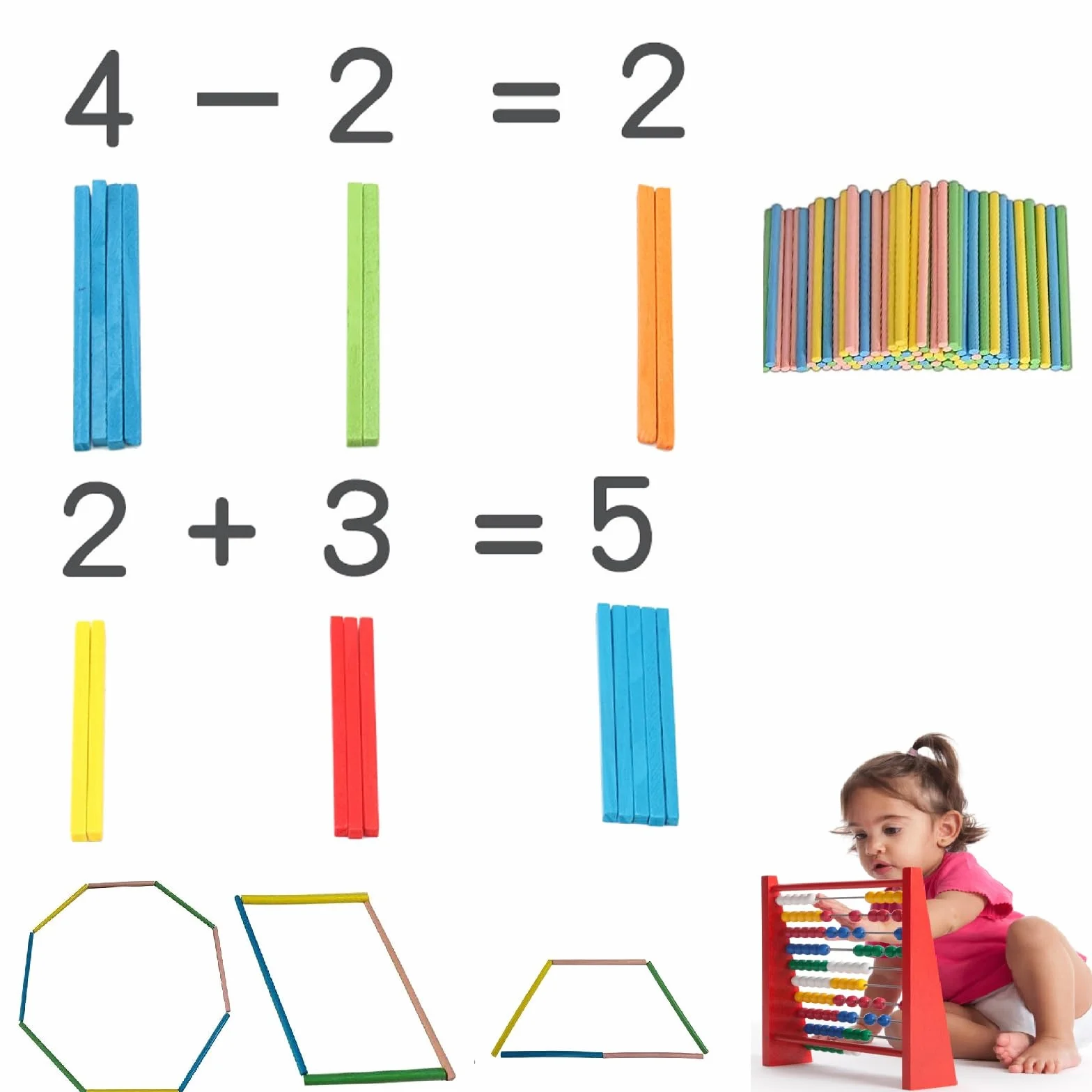 Abaco Szkoła Podstawowa dla Dzieci,Balokery dla dzieci,Drewniany Dziak,Gry Abaco,Drewniane Zabawki Matematyczne,Drewniane Piłki z 100 Liczącymi Kijami,Zabawka Edukacyjna(Niebieski)