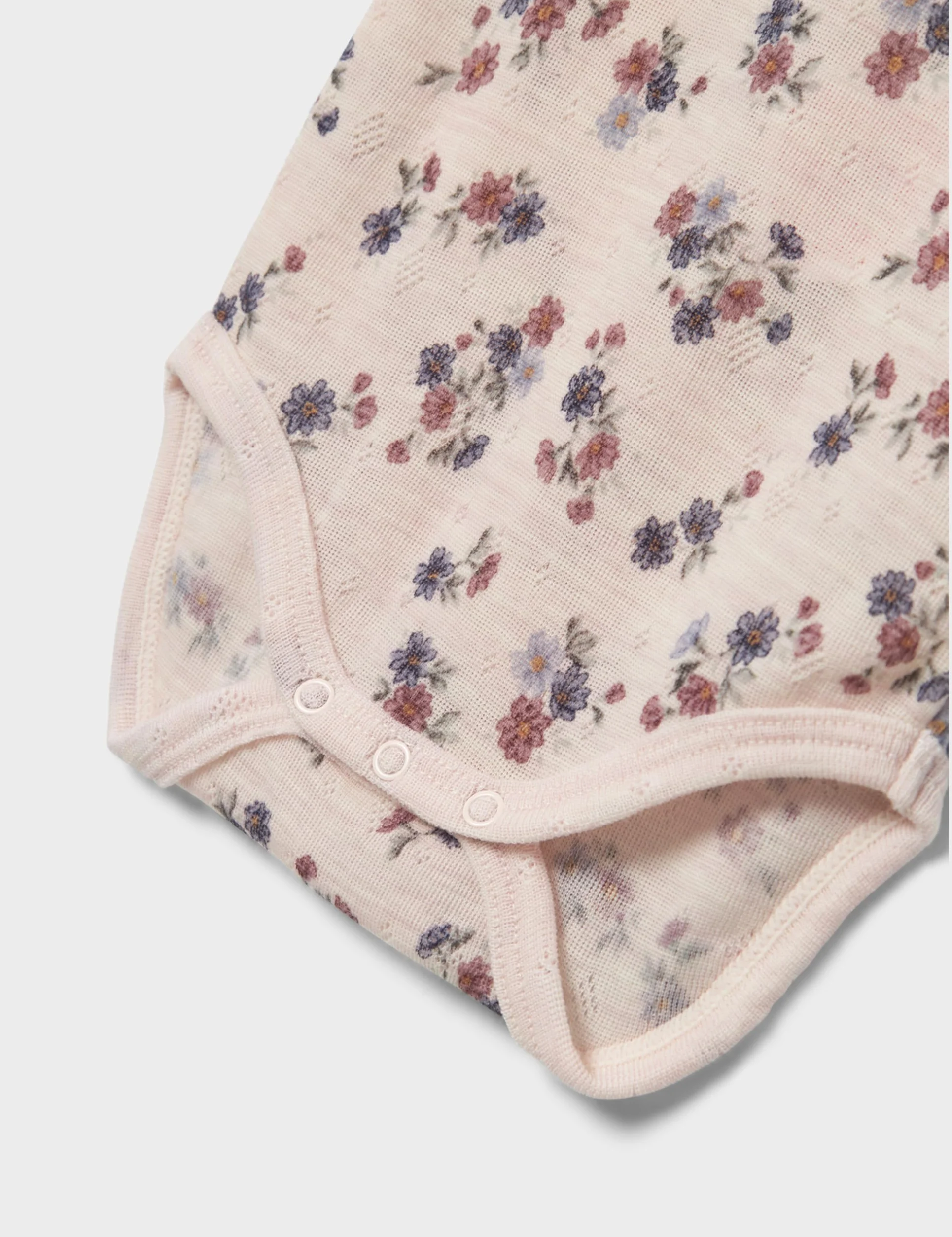 NAME IT Nbfwang Wool Needle Ls Body W/Flounce body z długim rękawem, Rosa, 62 cm
